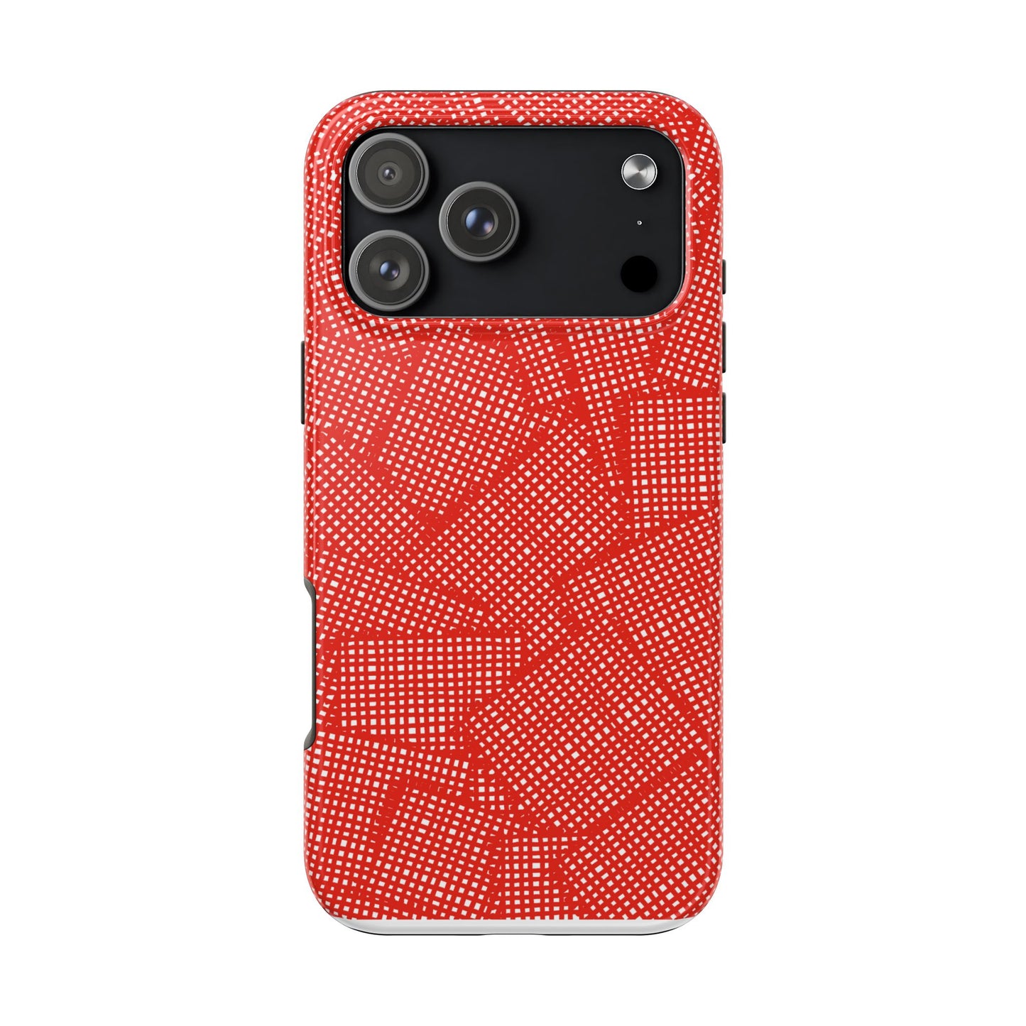 Check Patch Large Red Phone Case