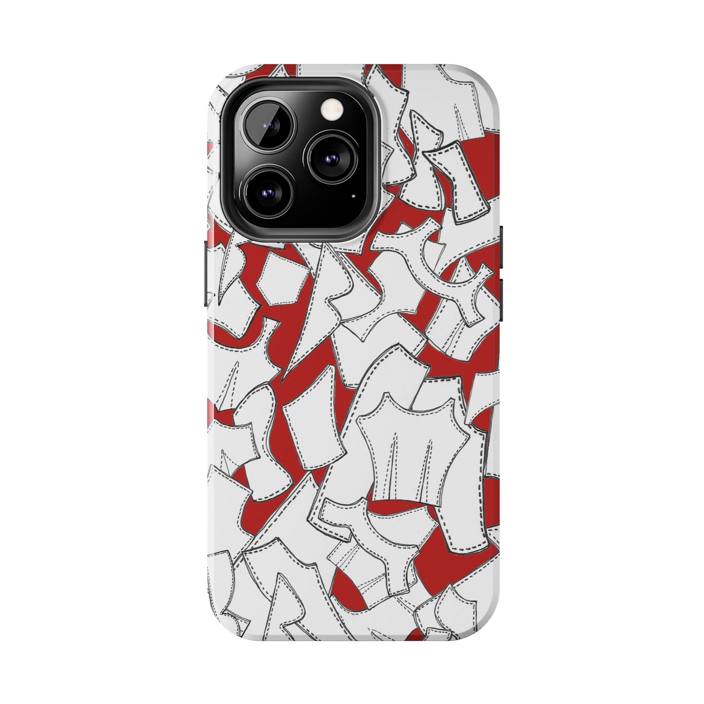 Pattern Pieces Red Phone Case