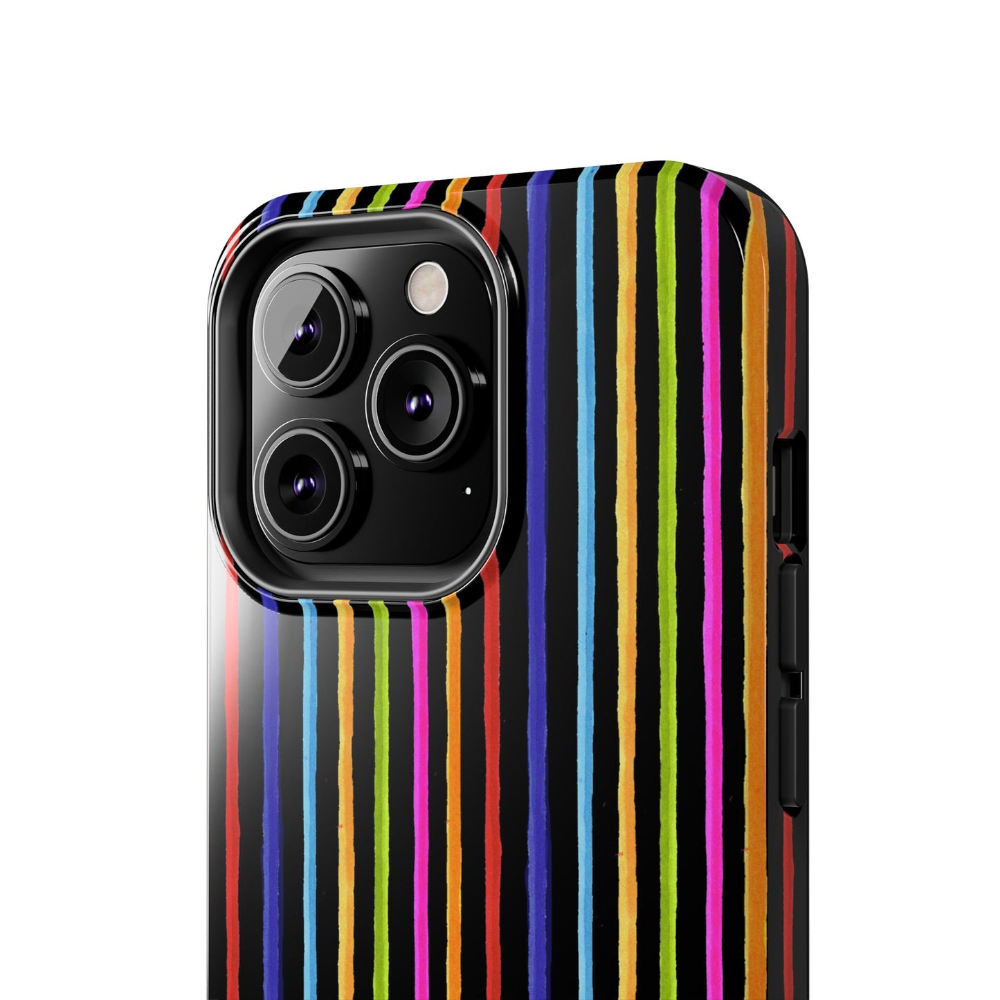 Happy Stripe Black Phone Case