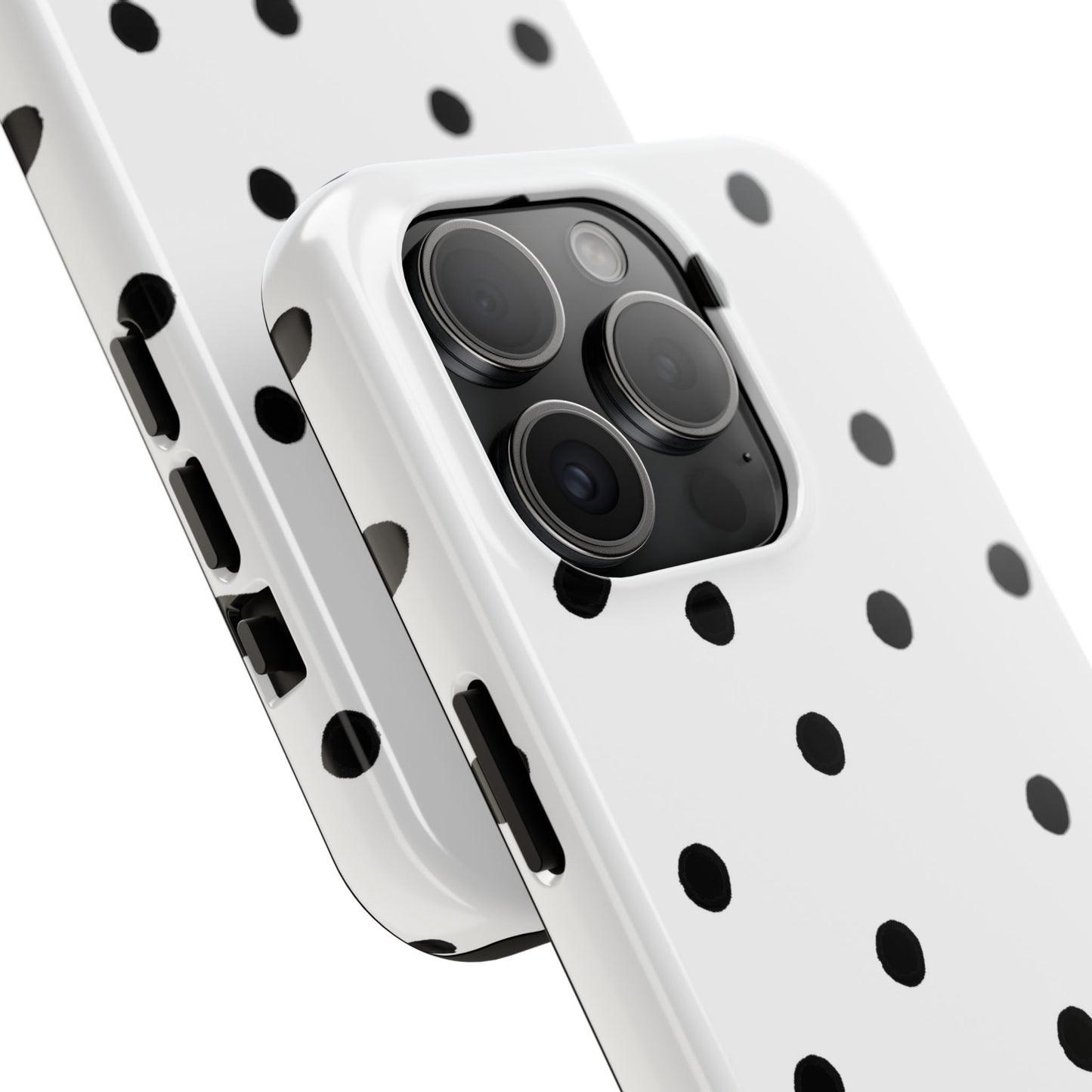 Space Dots White / Black Phone Case