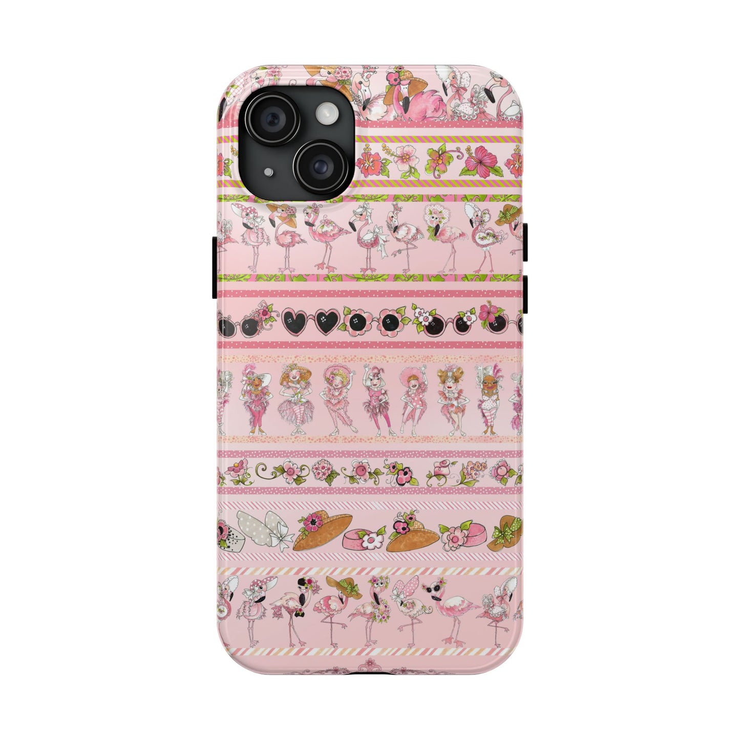 Flam Borders Pink Phone Case