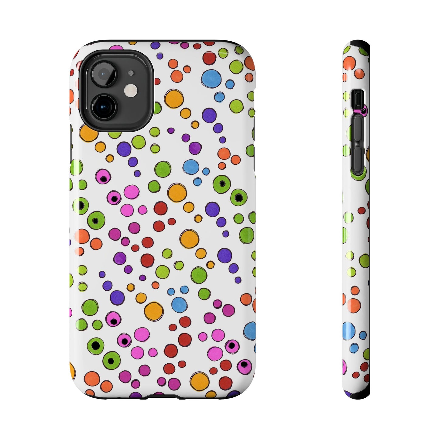 Dog Dots White / Multi Phone Case