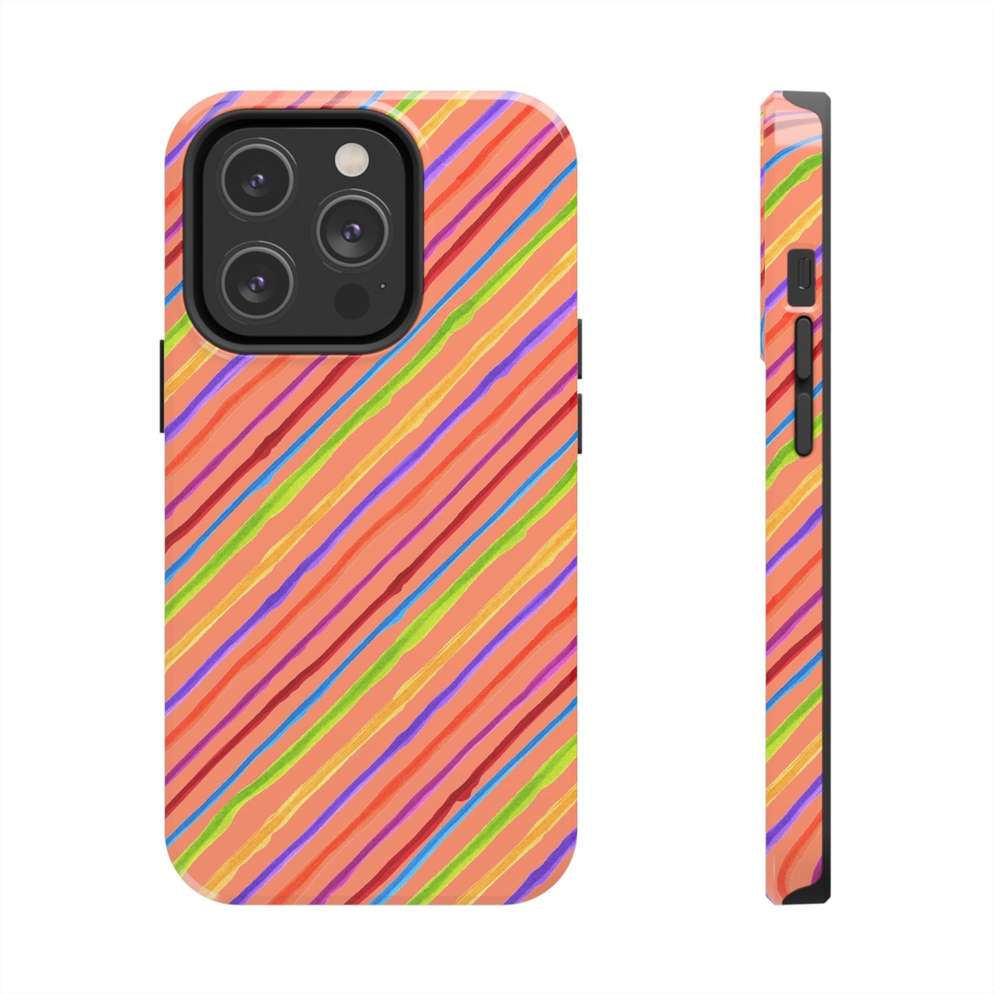 Calico Stripe Orange Phone Case
