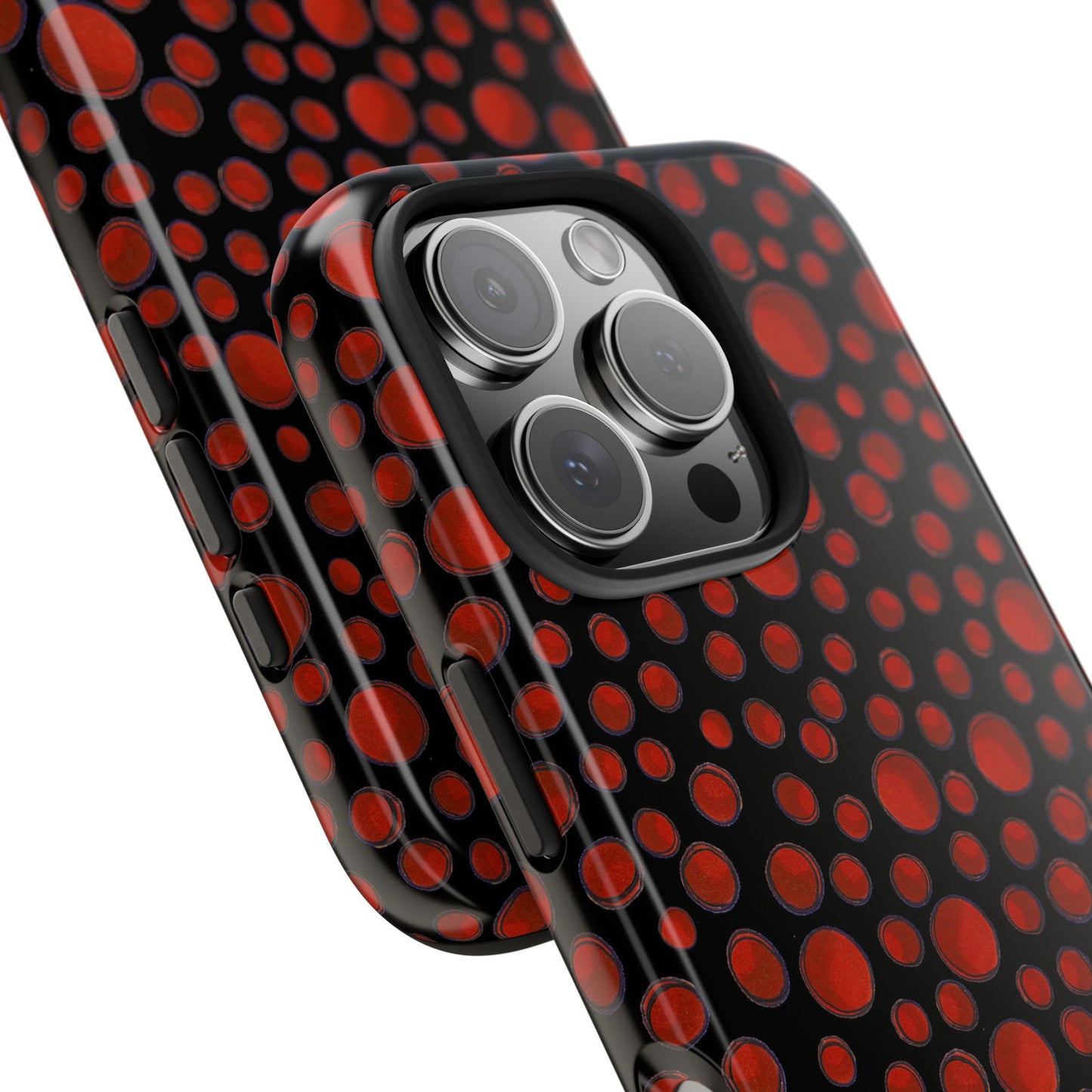 Dot Assortment Black / Red Phone Case