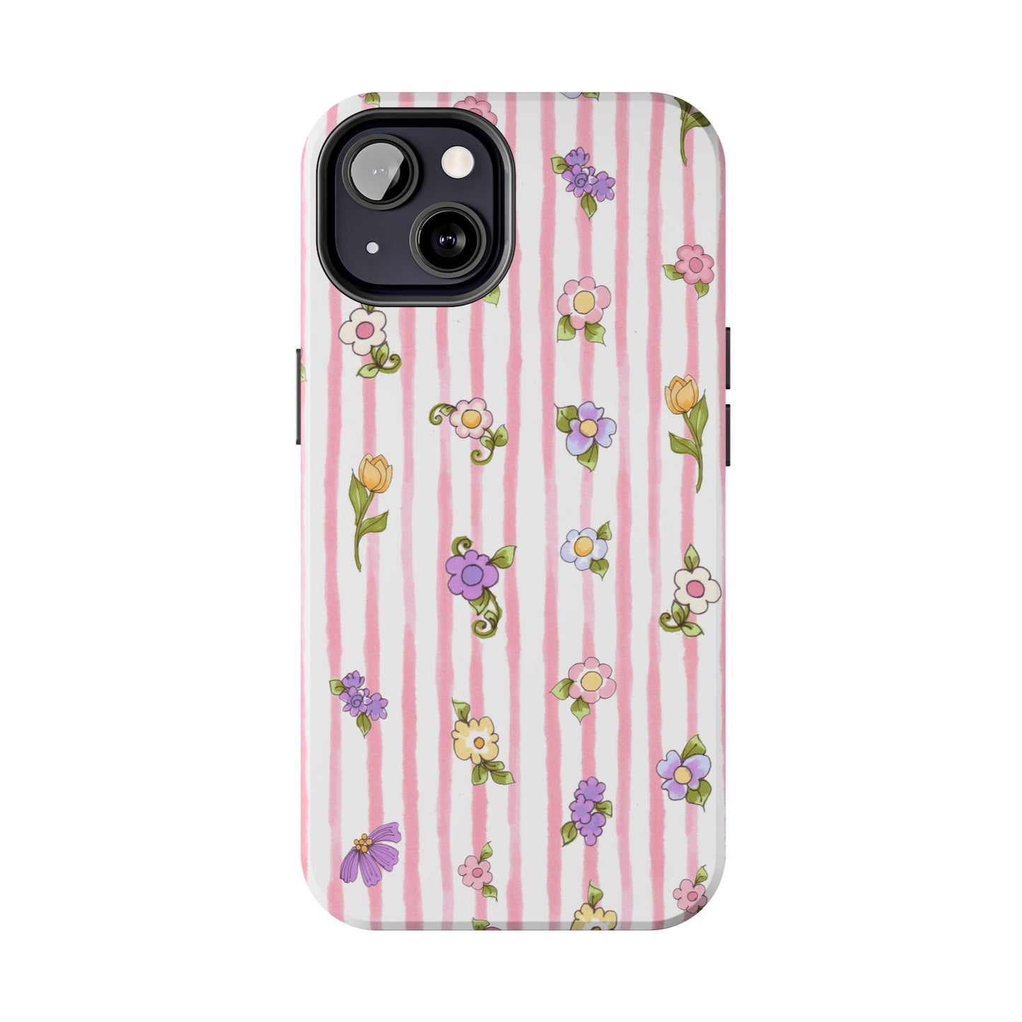 Pretty Posie Stripe Phone Case