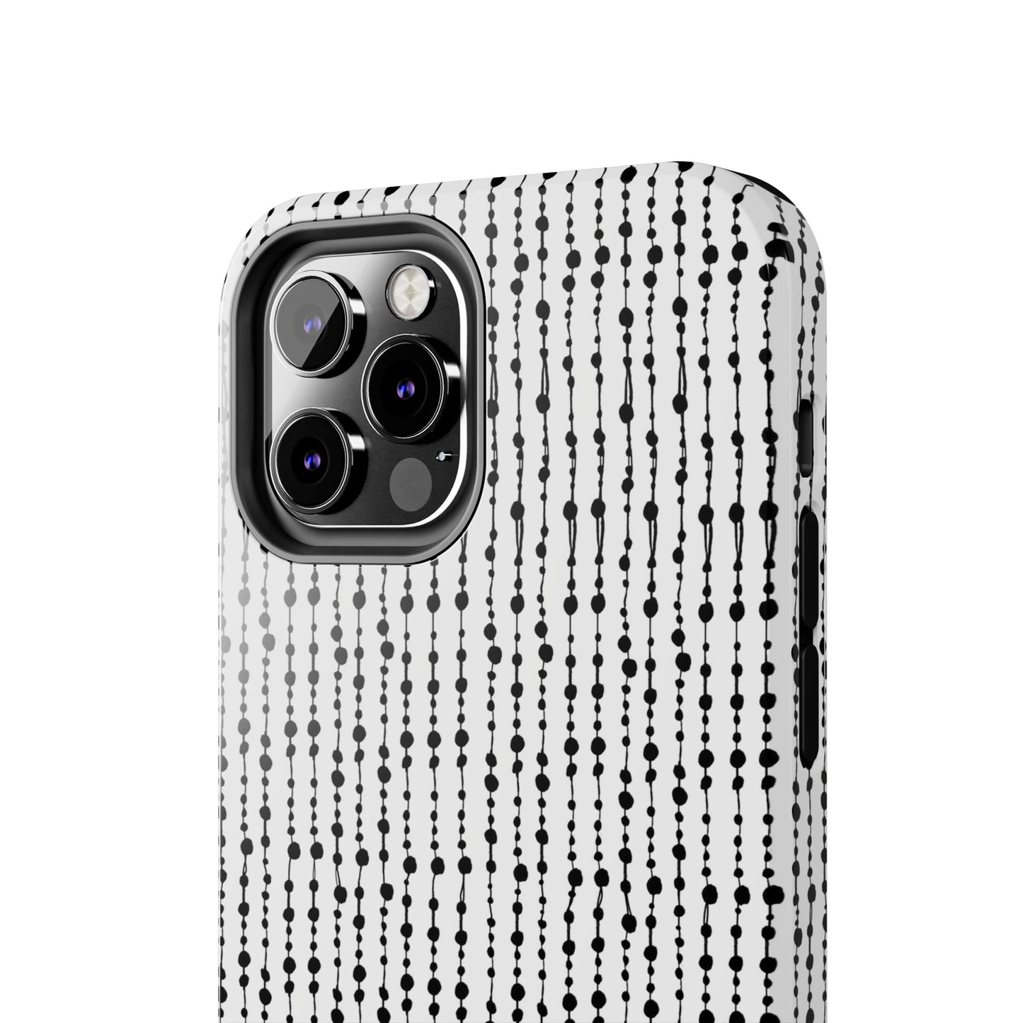 Beaded Curtain White / Black Phone Case