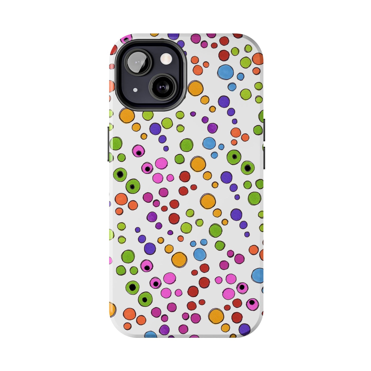 Dog Dots White / Multi Phone Case