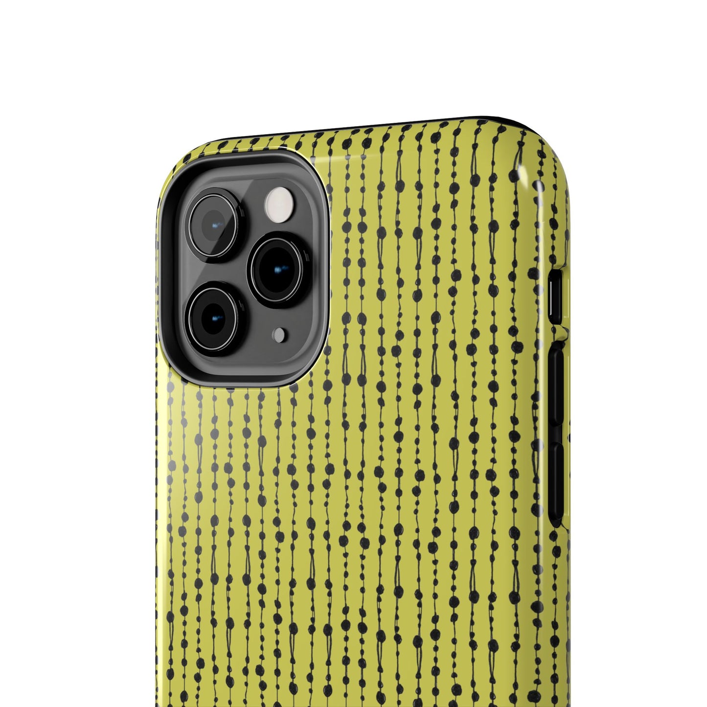 Beaded Curtain Green / Black Phone Case
