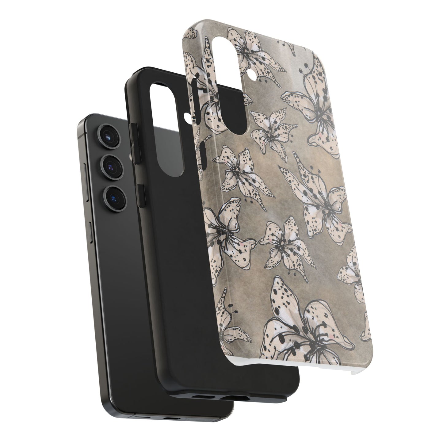 Spotted Lilies Gray Phone Case