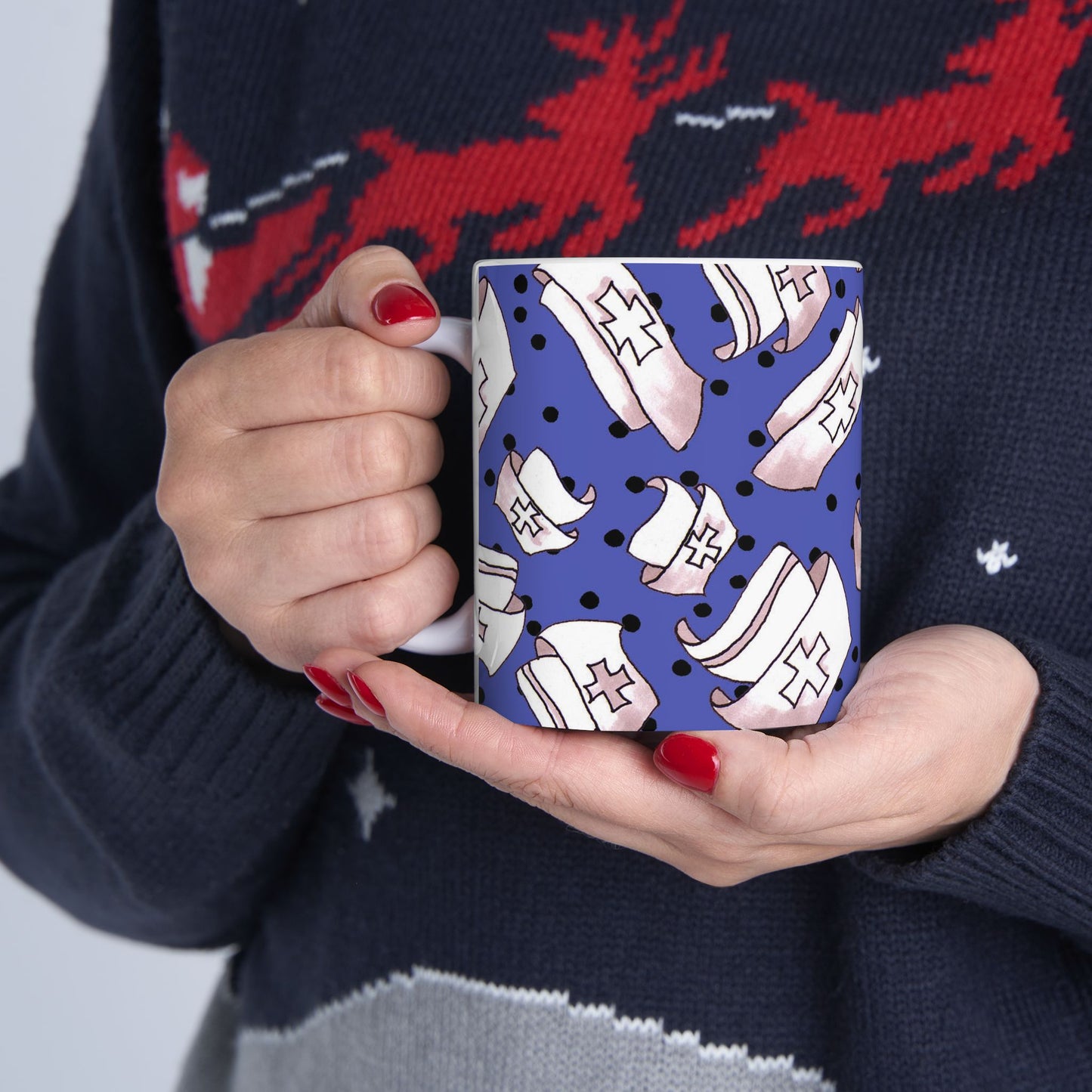 Med Hats Blue / Black Cup