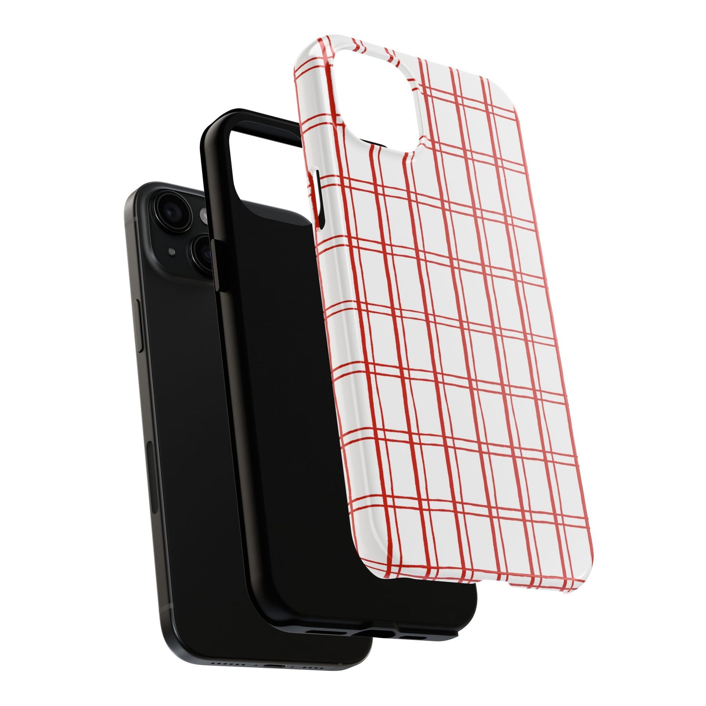 Little Plaid White / Red Phone Case