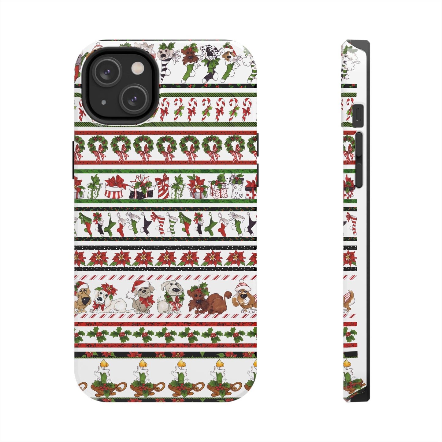 Holiday Borders White Phone Case