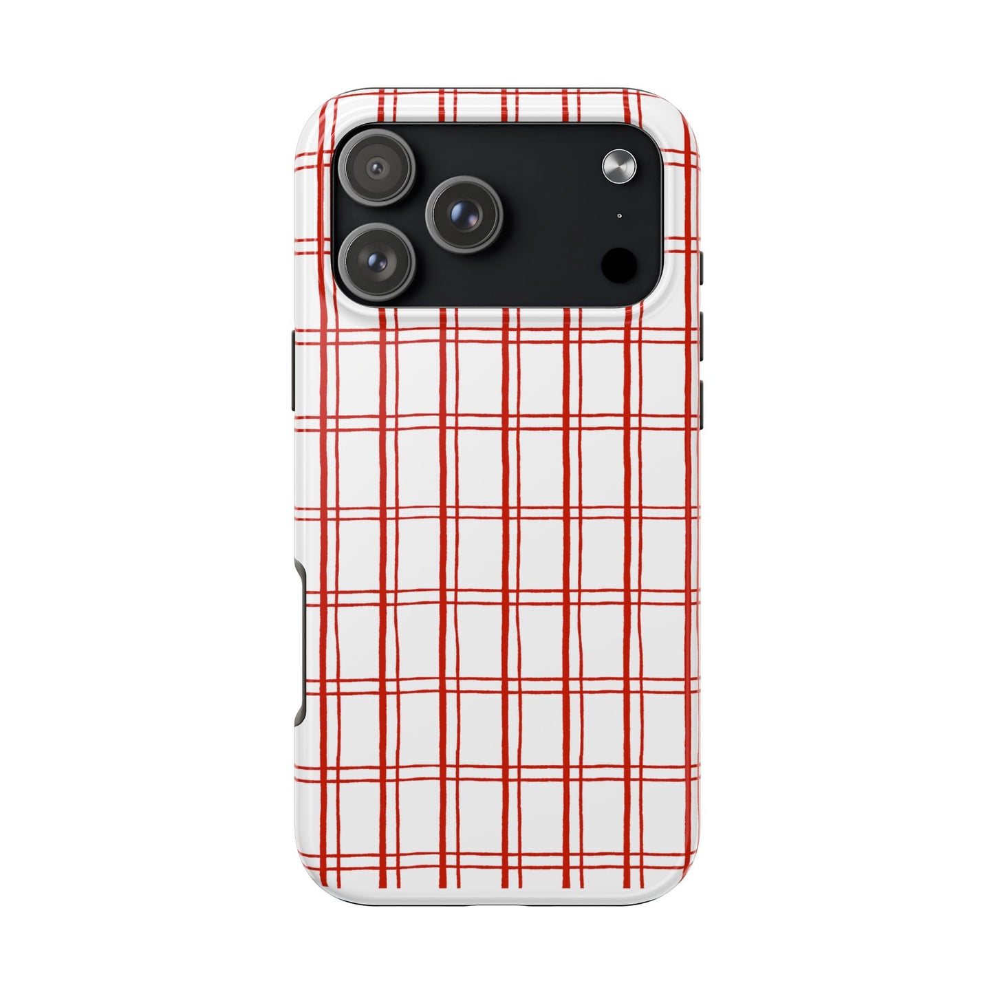Little Plaid White / Red Phone Case
