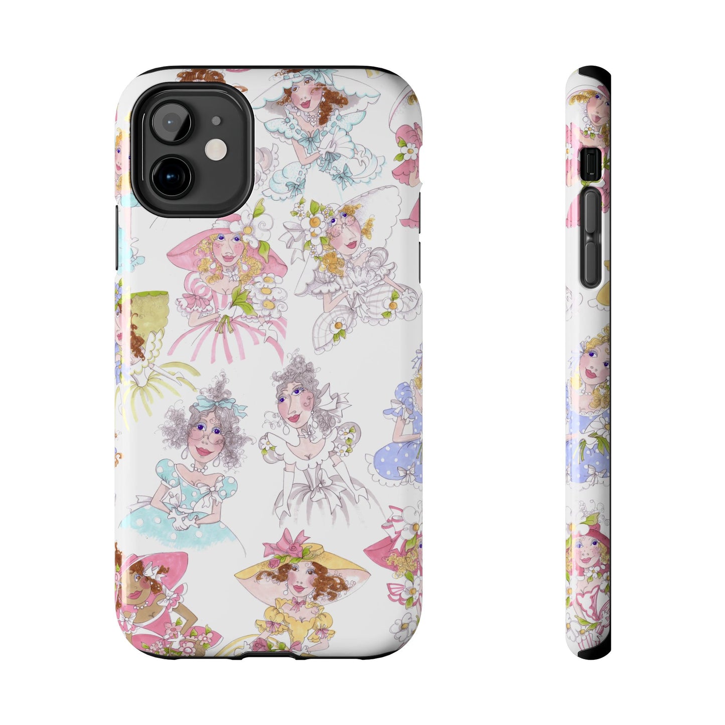 Tossed Belles White Phone Case