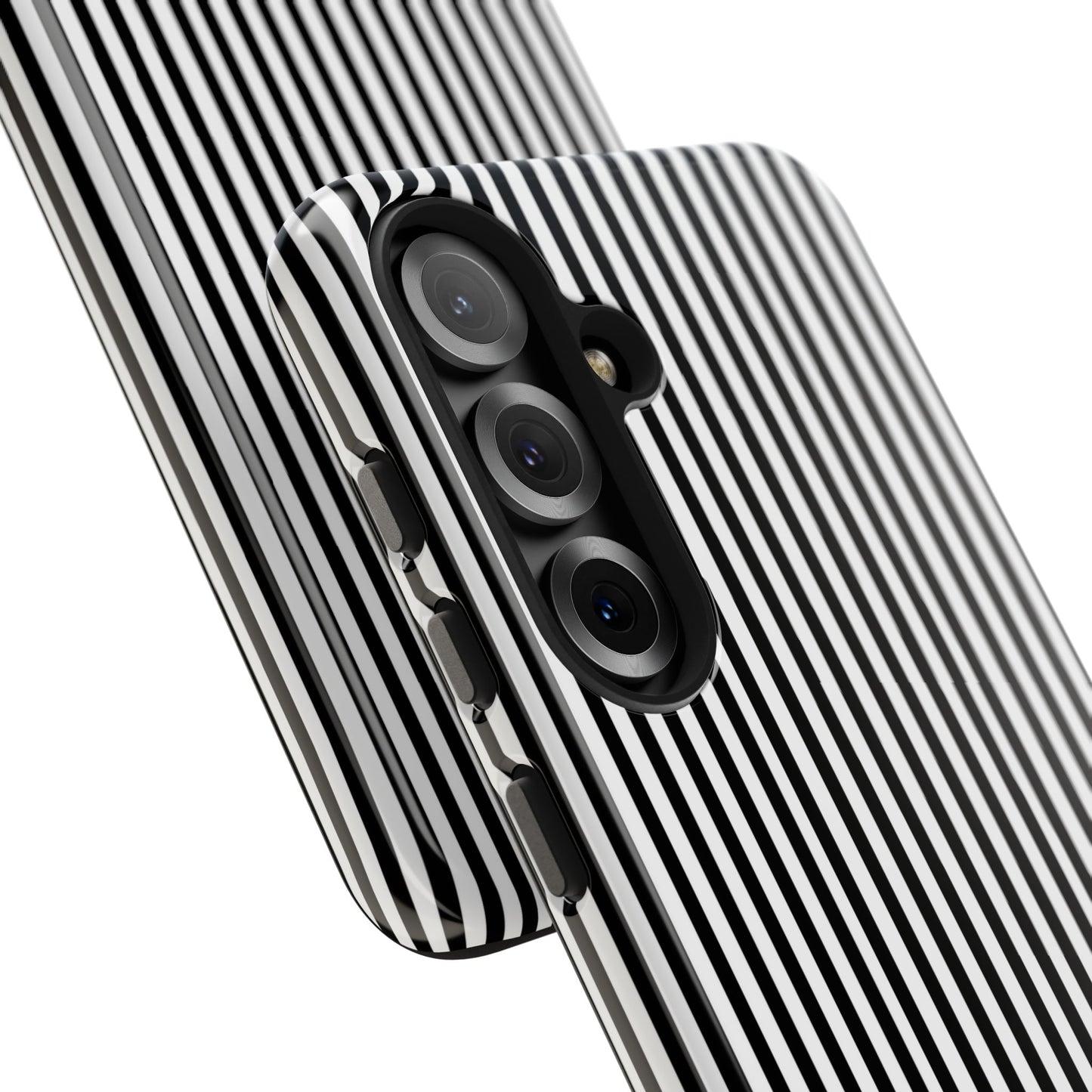 Stripe White / Black Phone Case