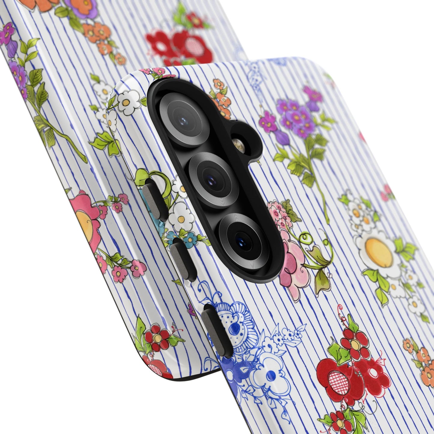 Mixed Bouquets Blue / White Phone Case