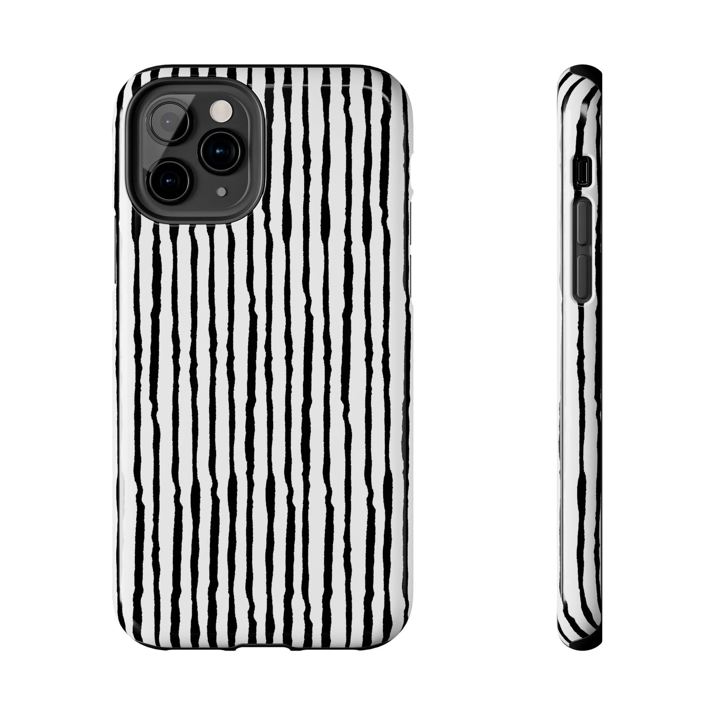 Sorta Stripe White / Black Phone Case