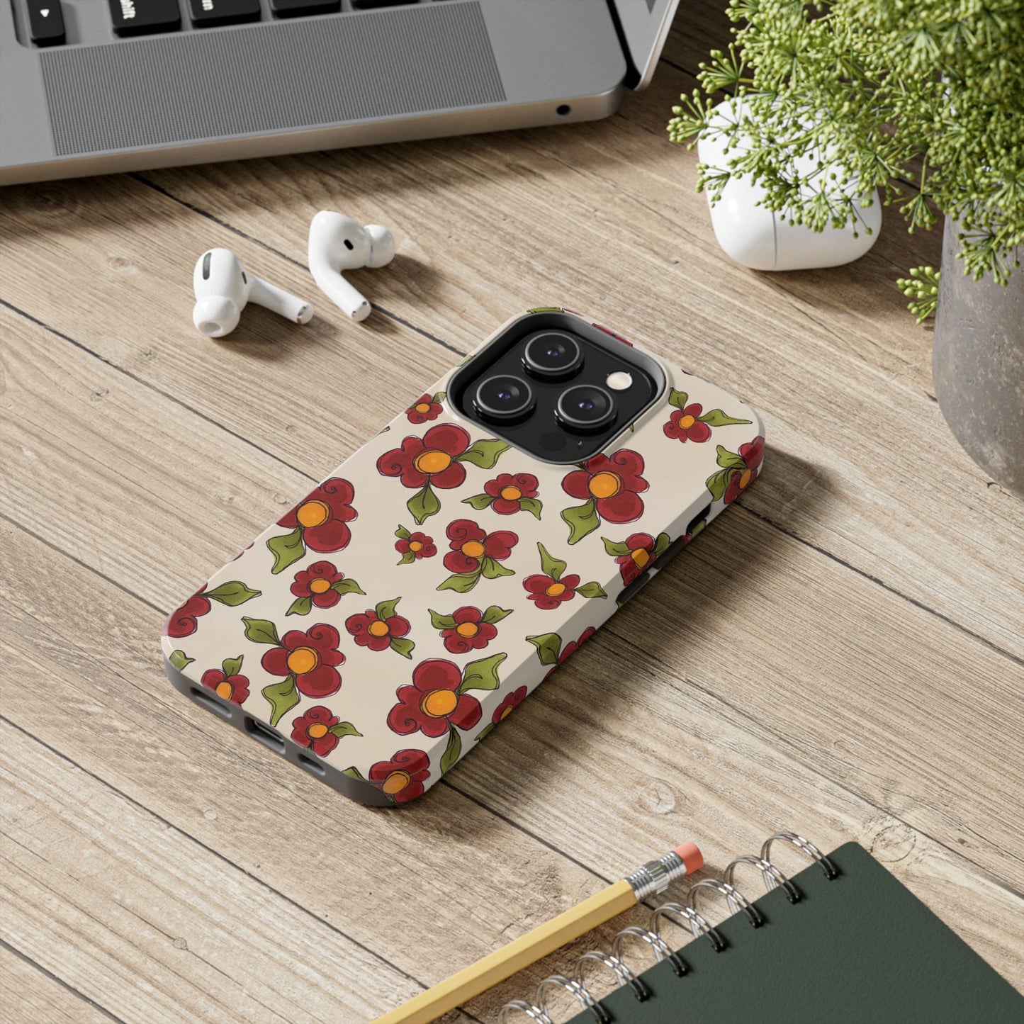 Chili Pepper Daisies Phone Case