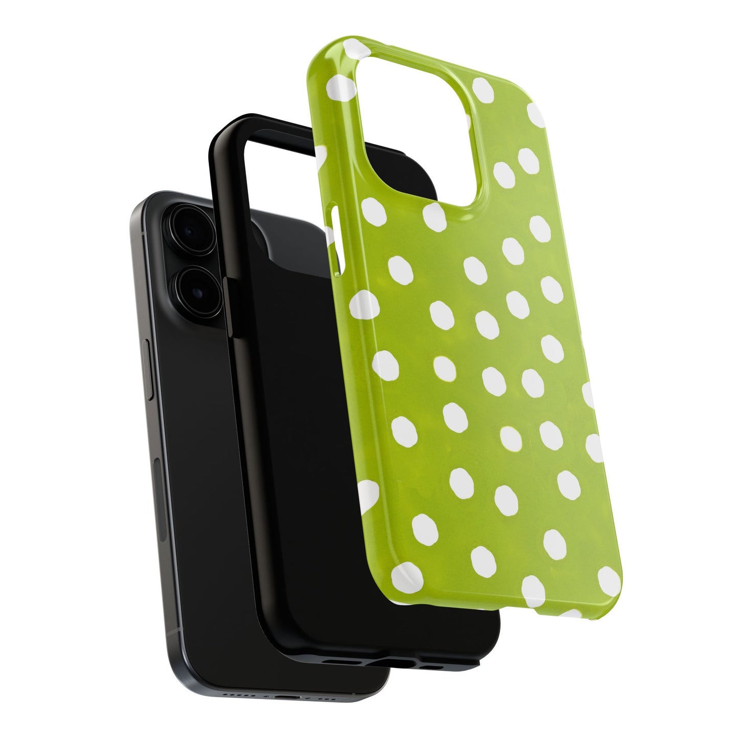 Jumbo Dots Green / White Phone Case