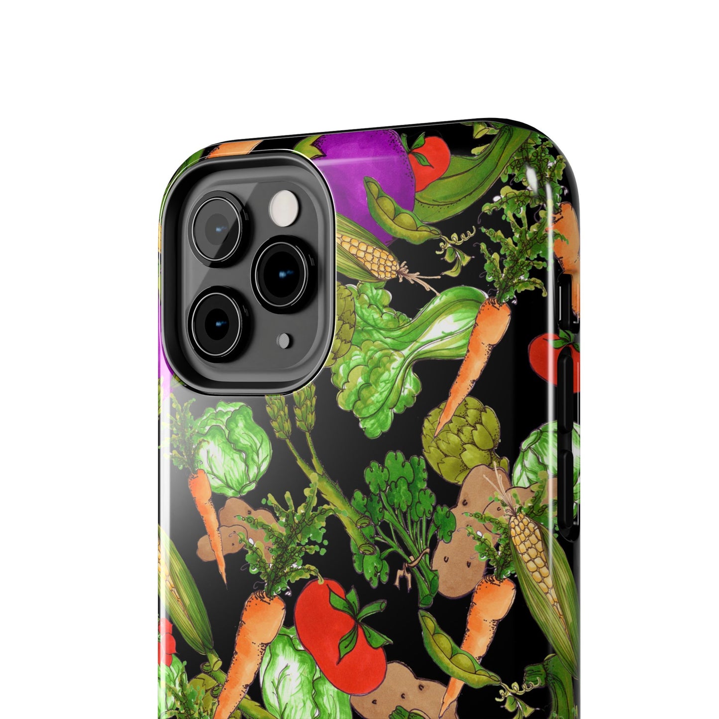Veggie Jungle Black Phone Case