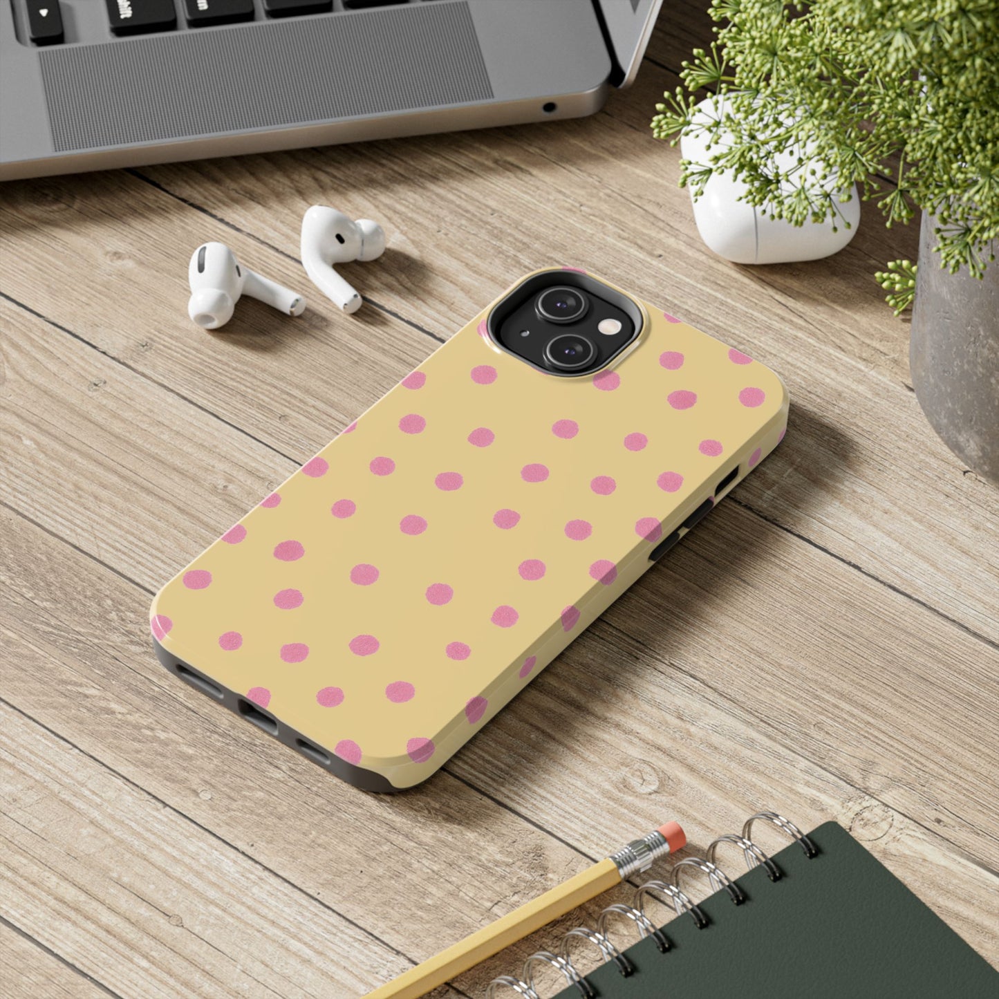 Medium Dots Sunshine / Pink Phone Case