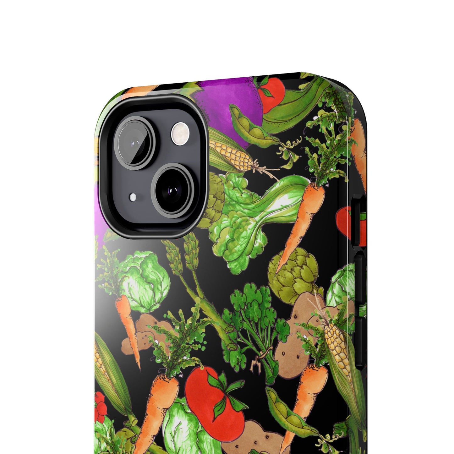 Veggie Jungle Black Phone Case