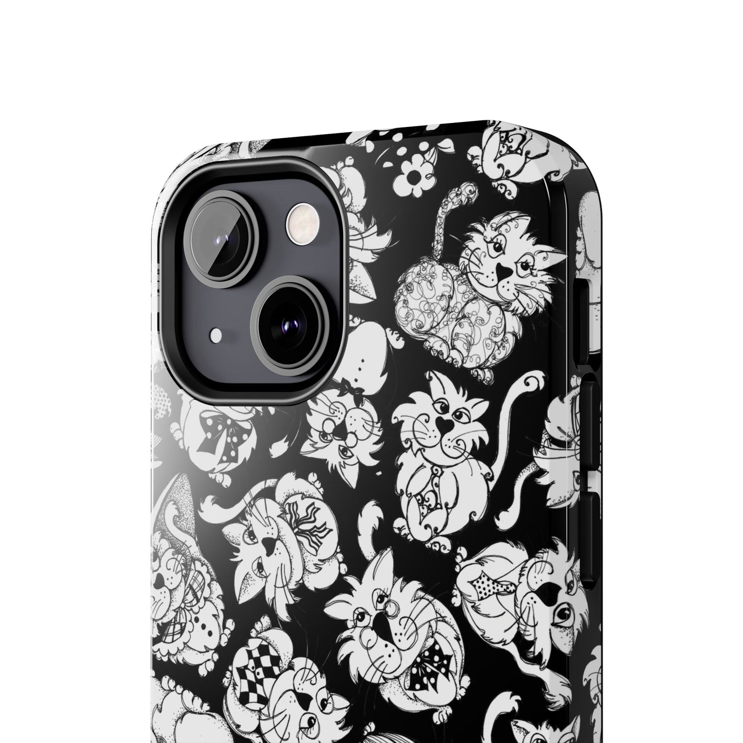 So Kitties Tossed Black Phone Case