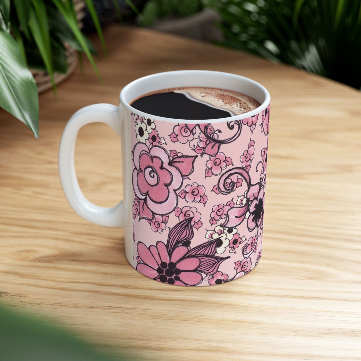 Profuse Posies Pink Cup