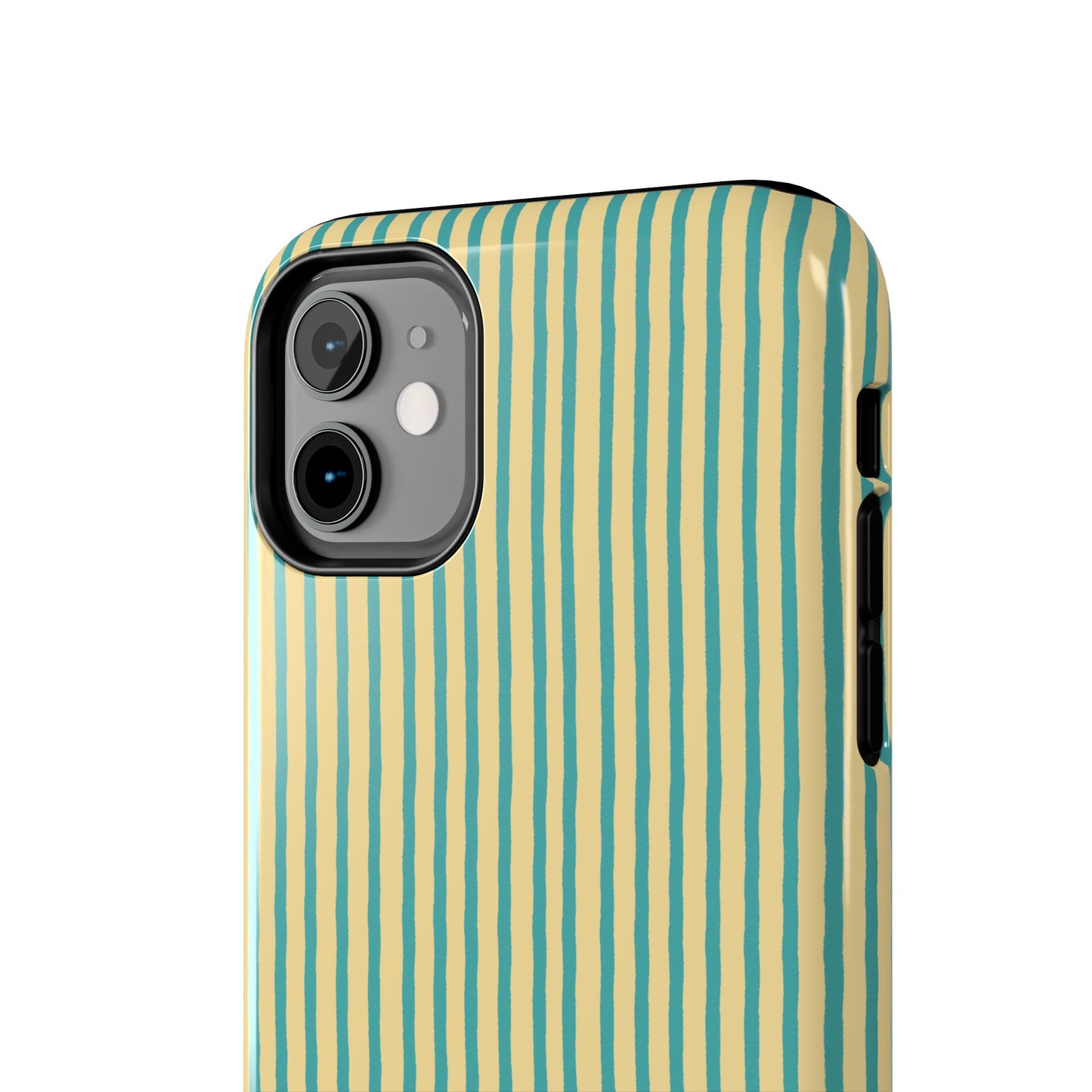 Stripe Yellow / Turquoise Phone Case