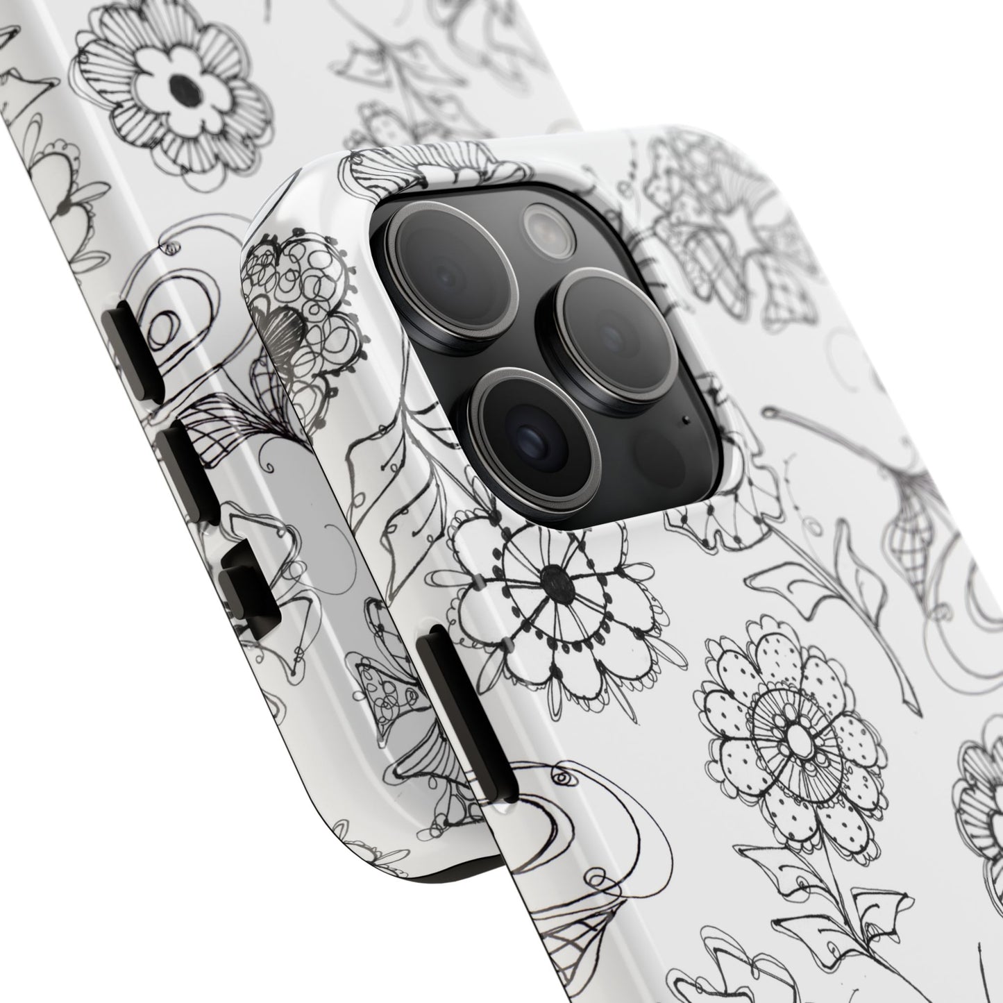 Paper Posies White Phone Case