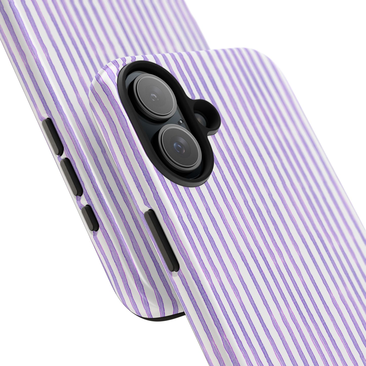Candy Stripe White / Lilac Phone Case