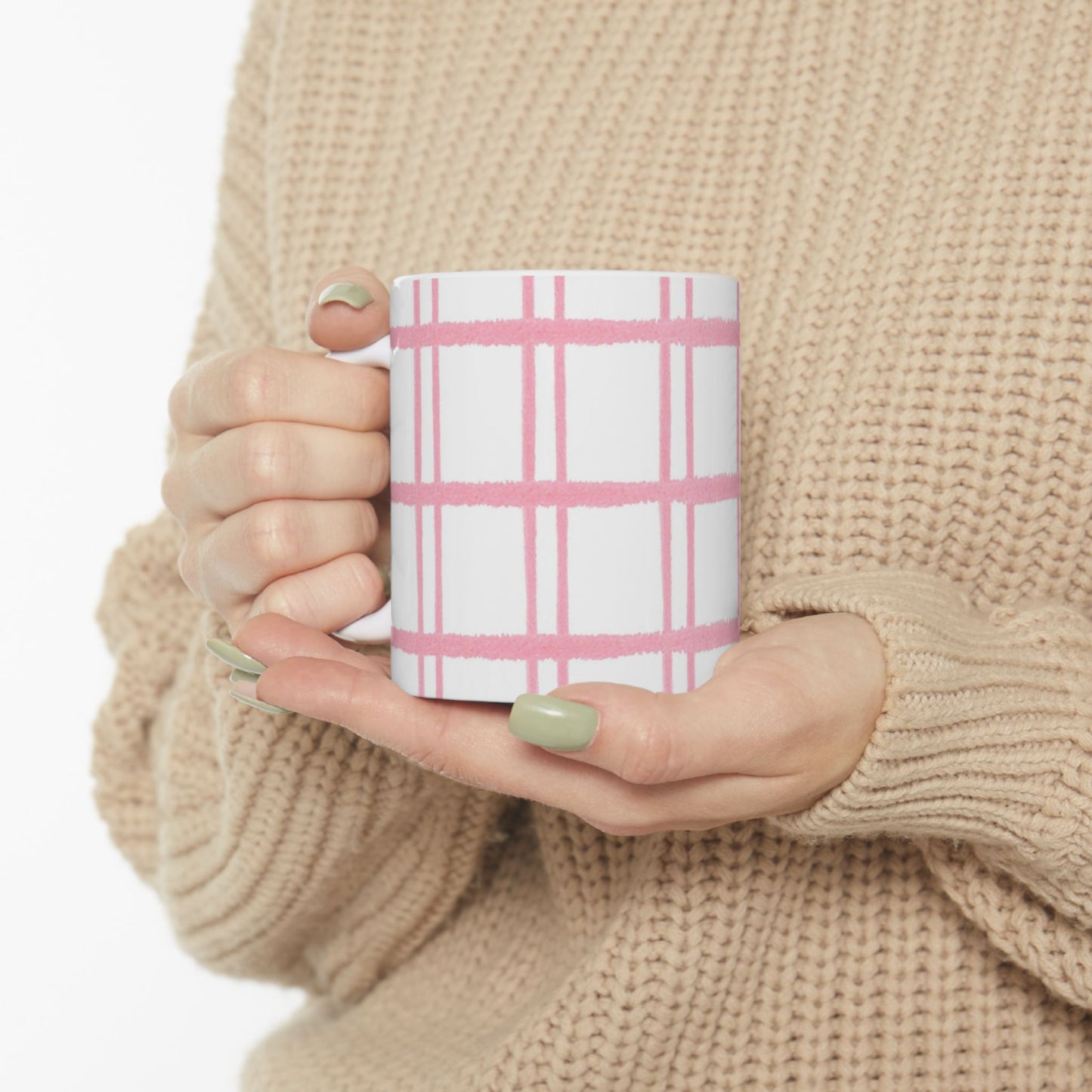 Pink Plaid Cup