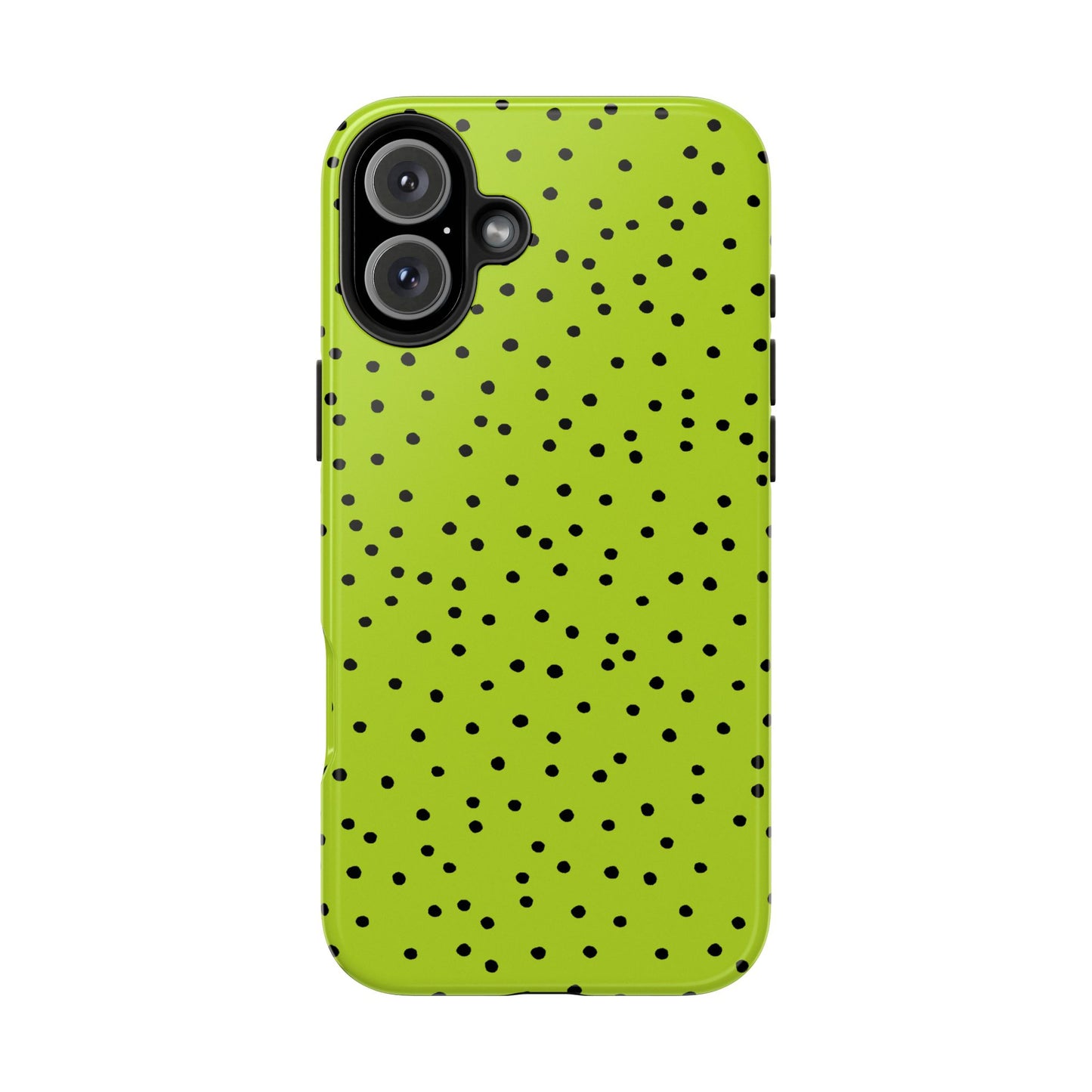 Dinky Dots Lime / Black Phone Case