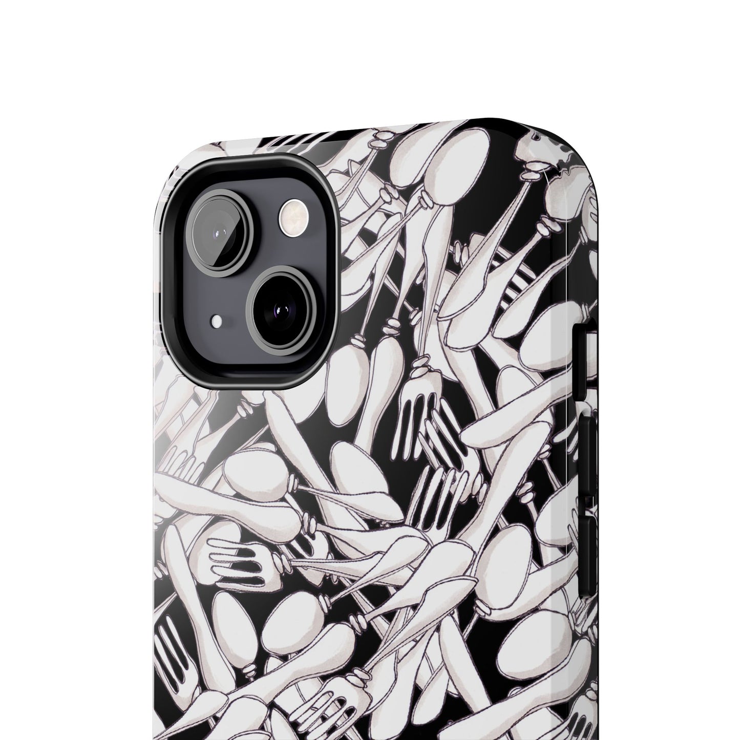 Silverware Wars Black Phone Case