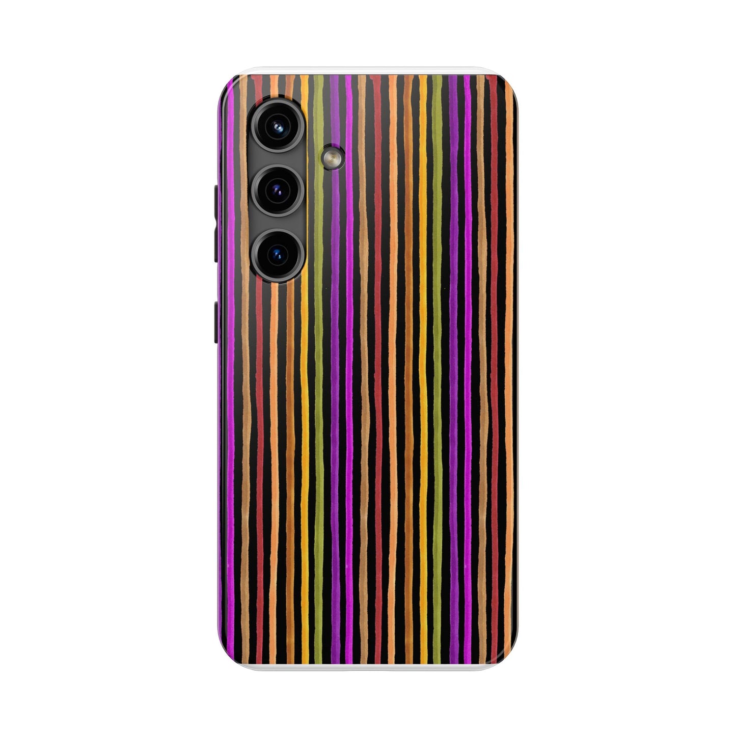 Spice Stripe Black Phone Case
