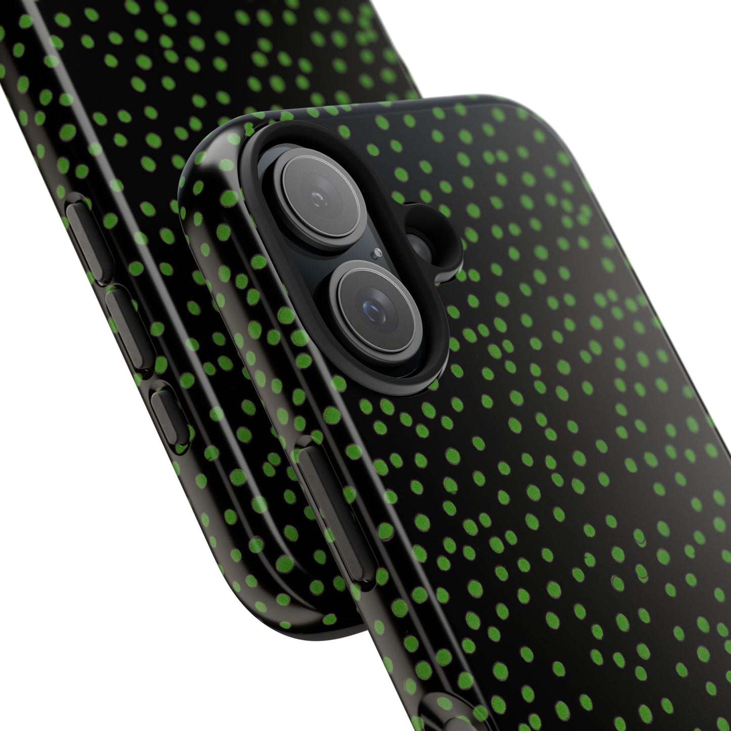 Dinky Dots Black / Green Phone Case