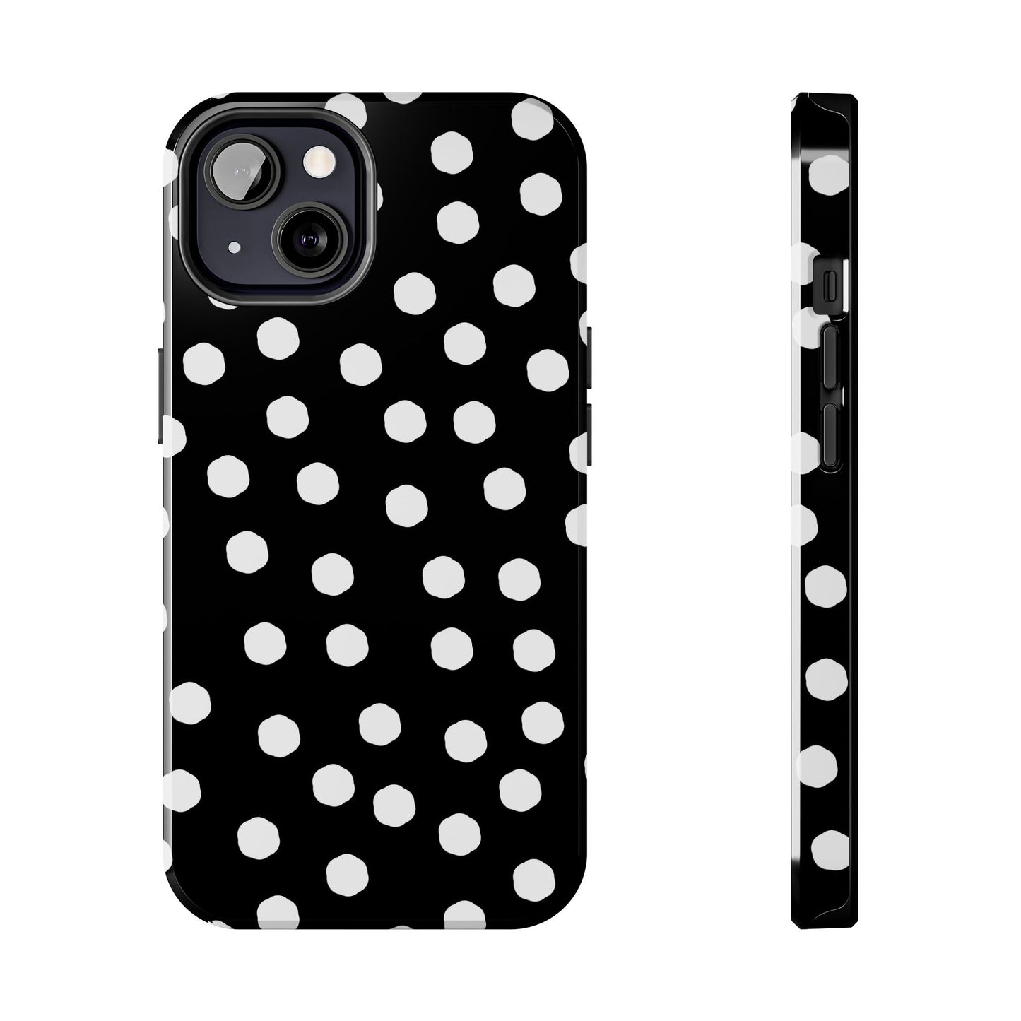 Jumbo Dots Black / White Phone Case