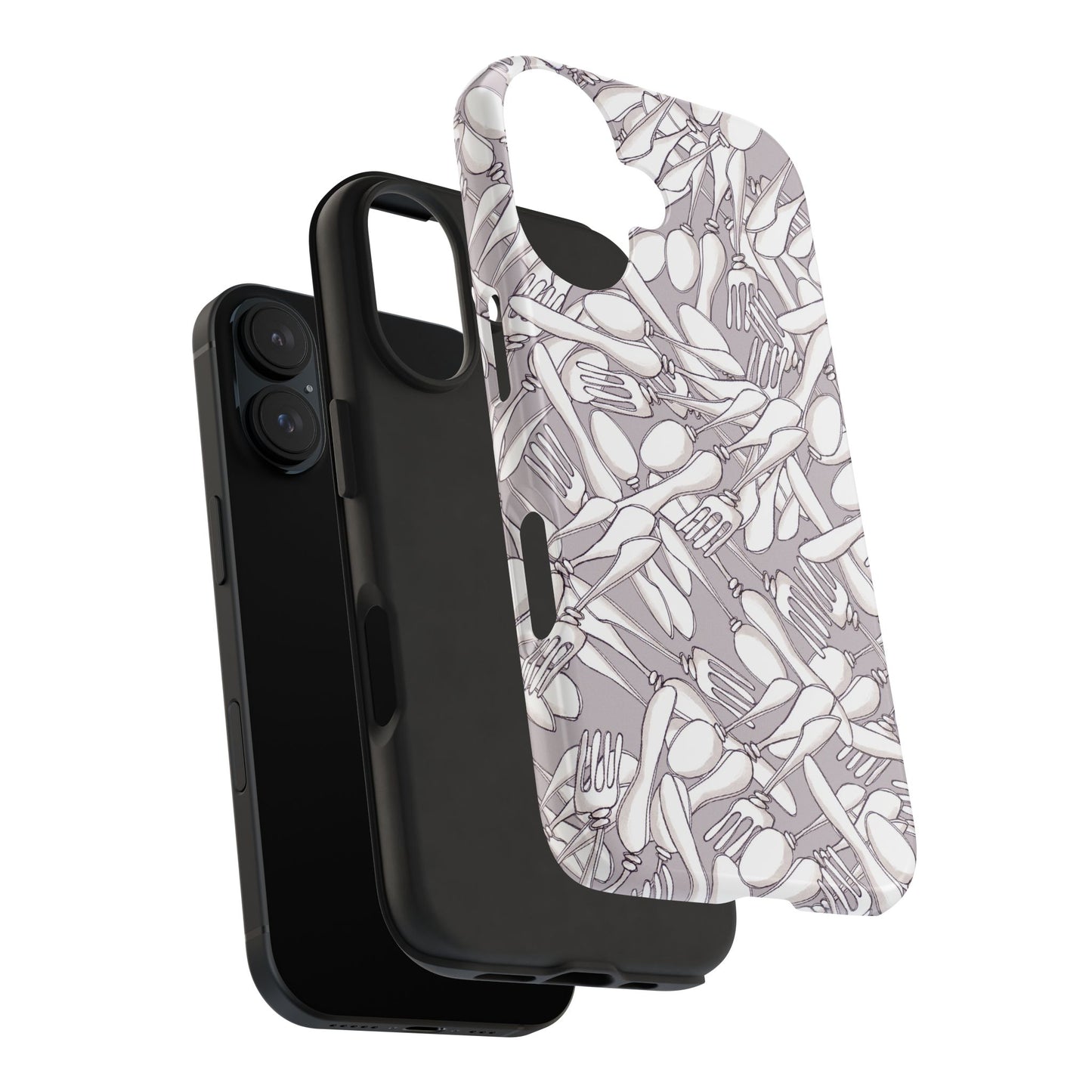 Silverware Wars Silver Phone Case