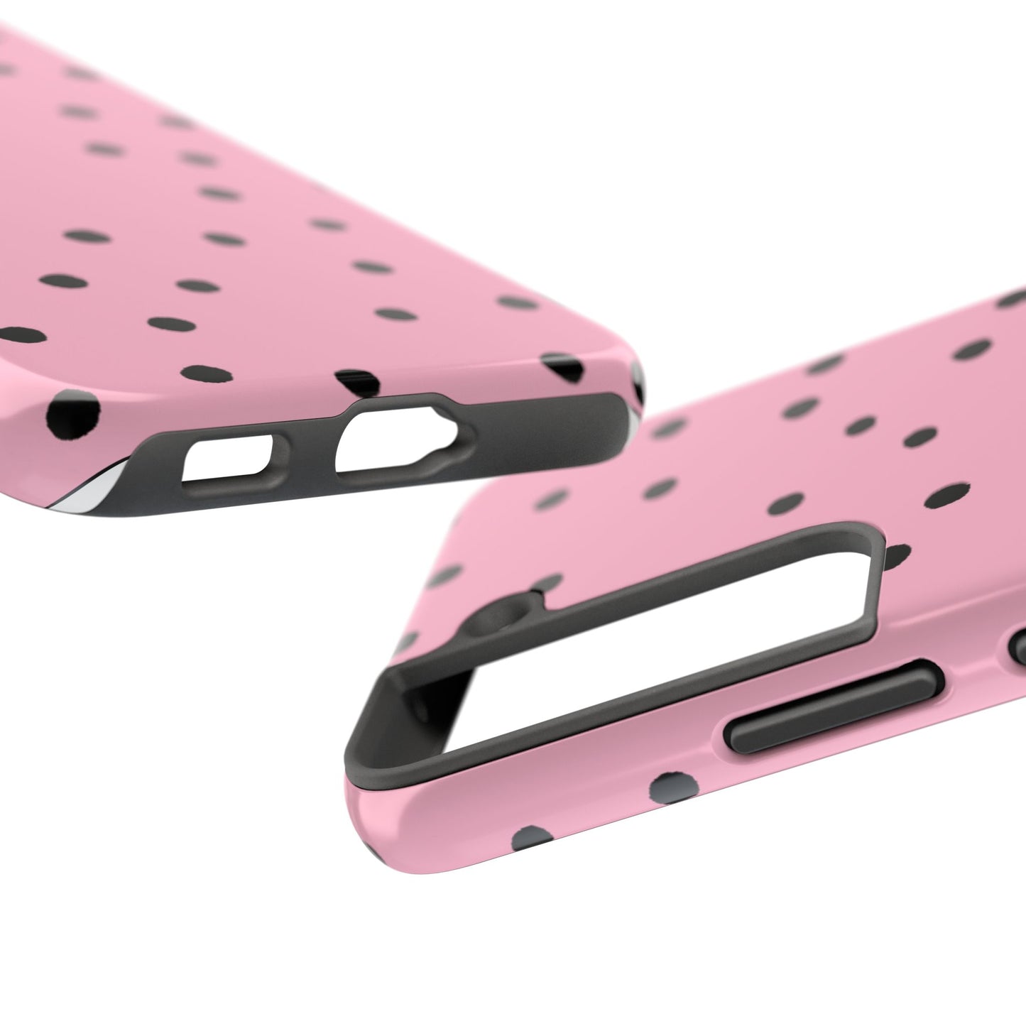 Dinky Dots Pink / Black Phone Case
