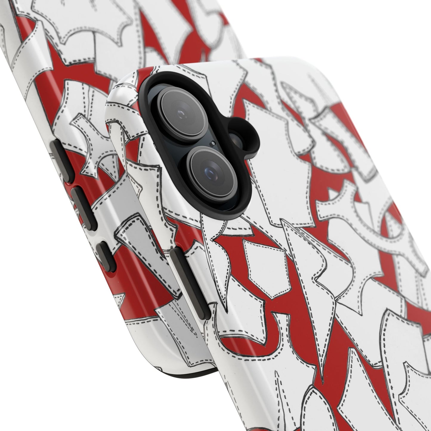 Pattern Pieces Red Phone Case