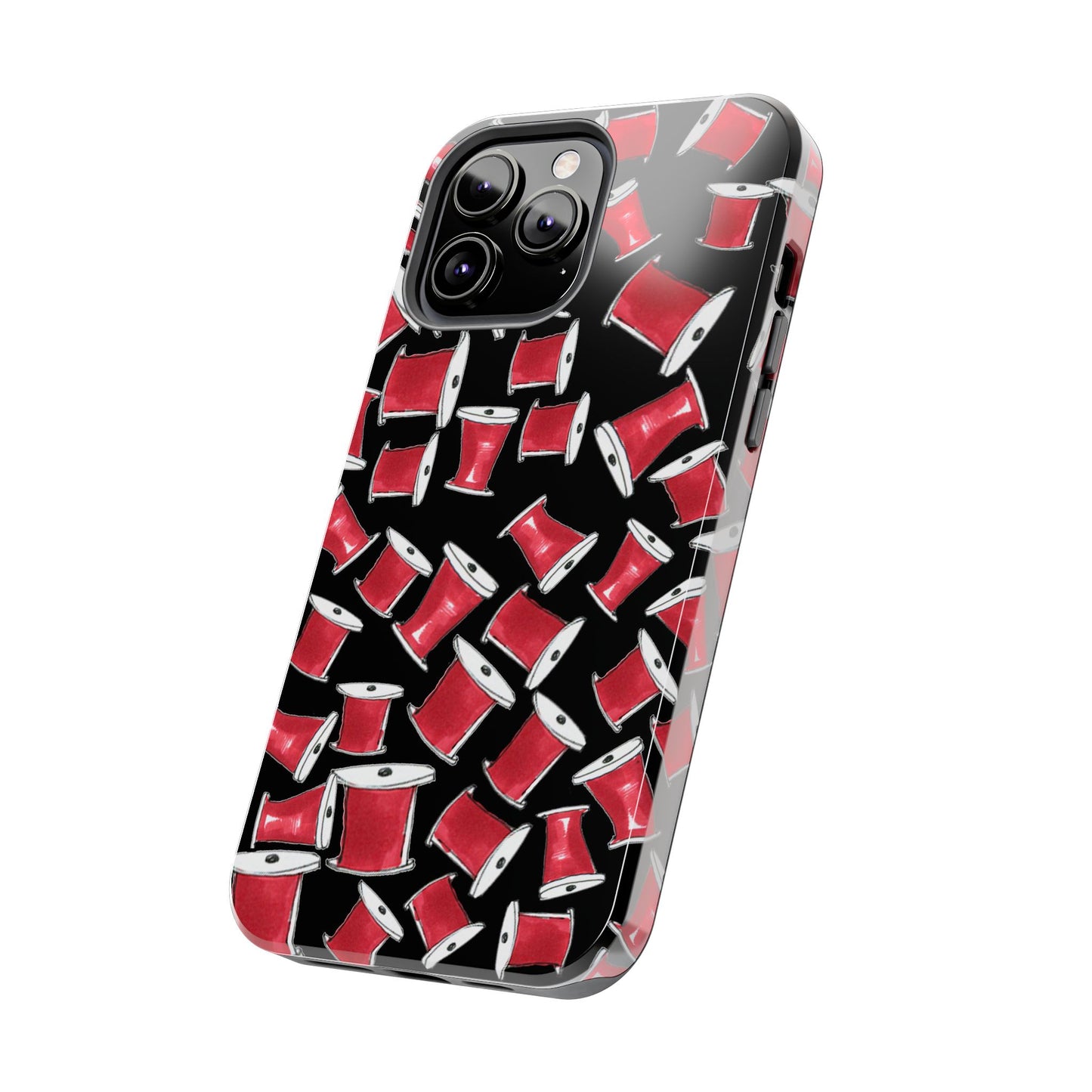 Red Thread Black Phone Case