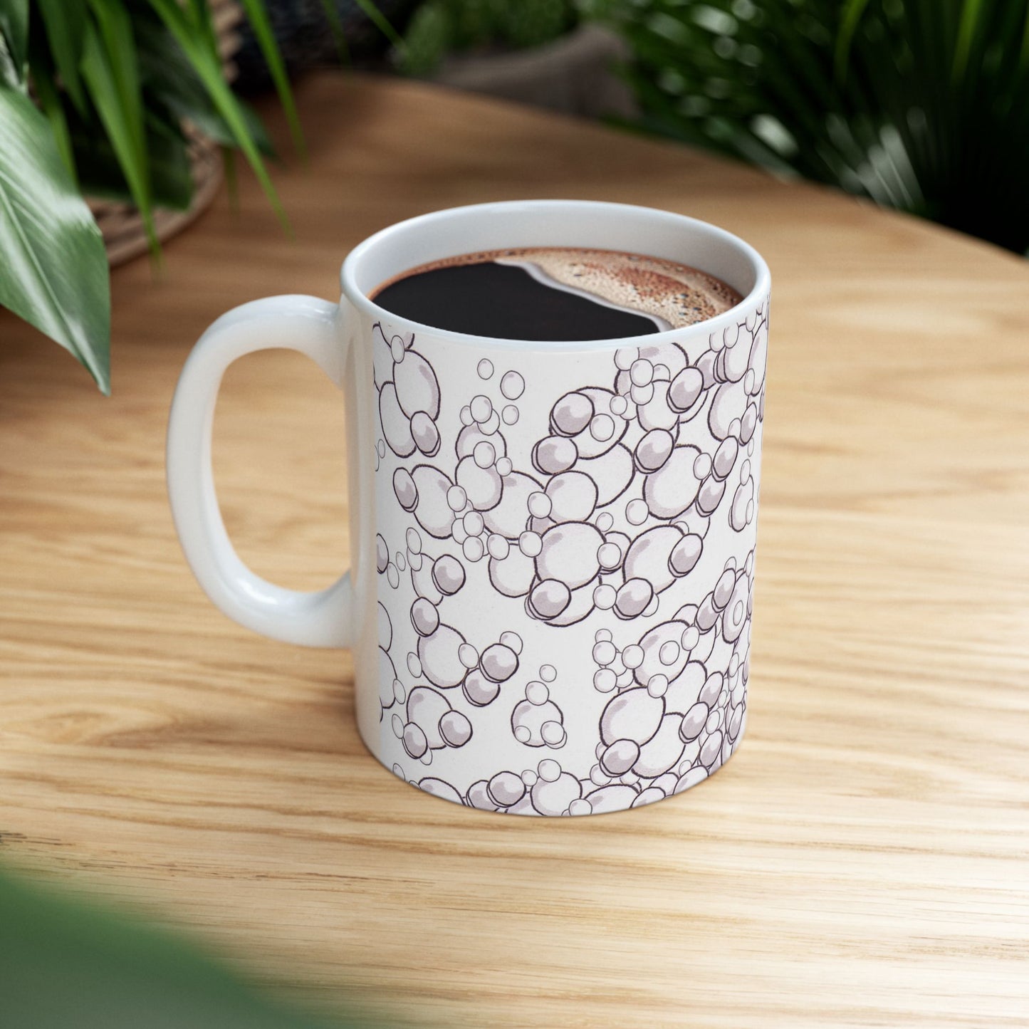 Bubble Dots White Cup