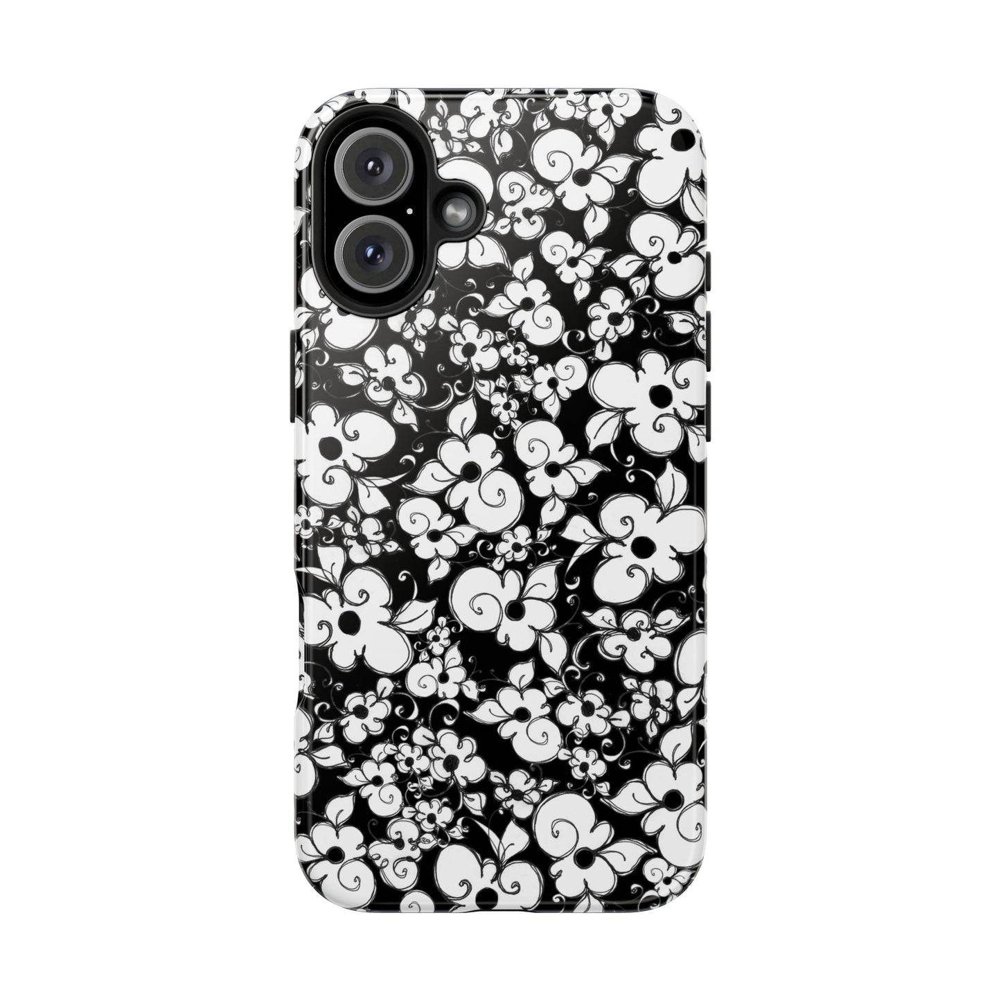 Dog Daisies Black Phone Case