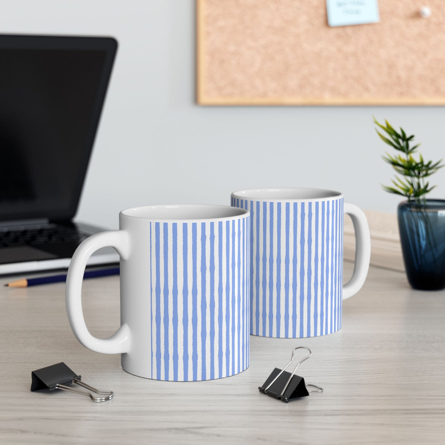 Lazy Stripe Blue / White Cup