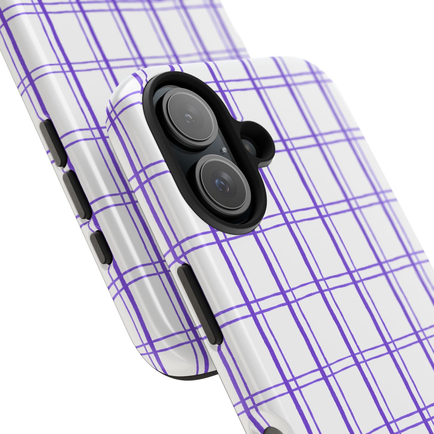 Little Plaid White / Blue Phone Case