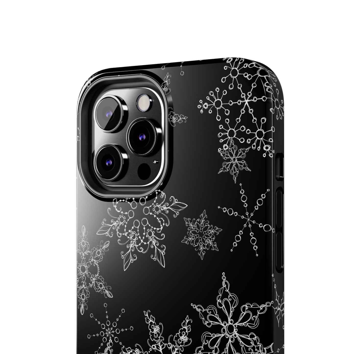 Random Flakes Black Phone Case