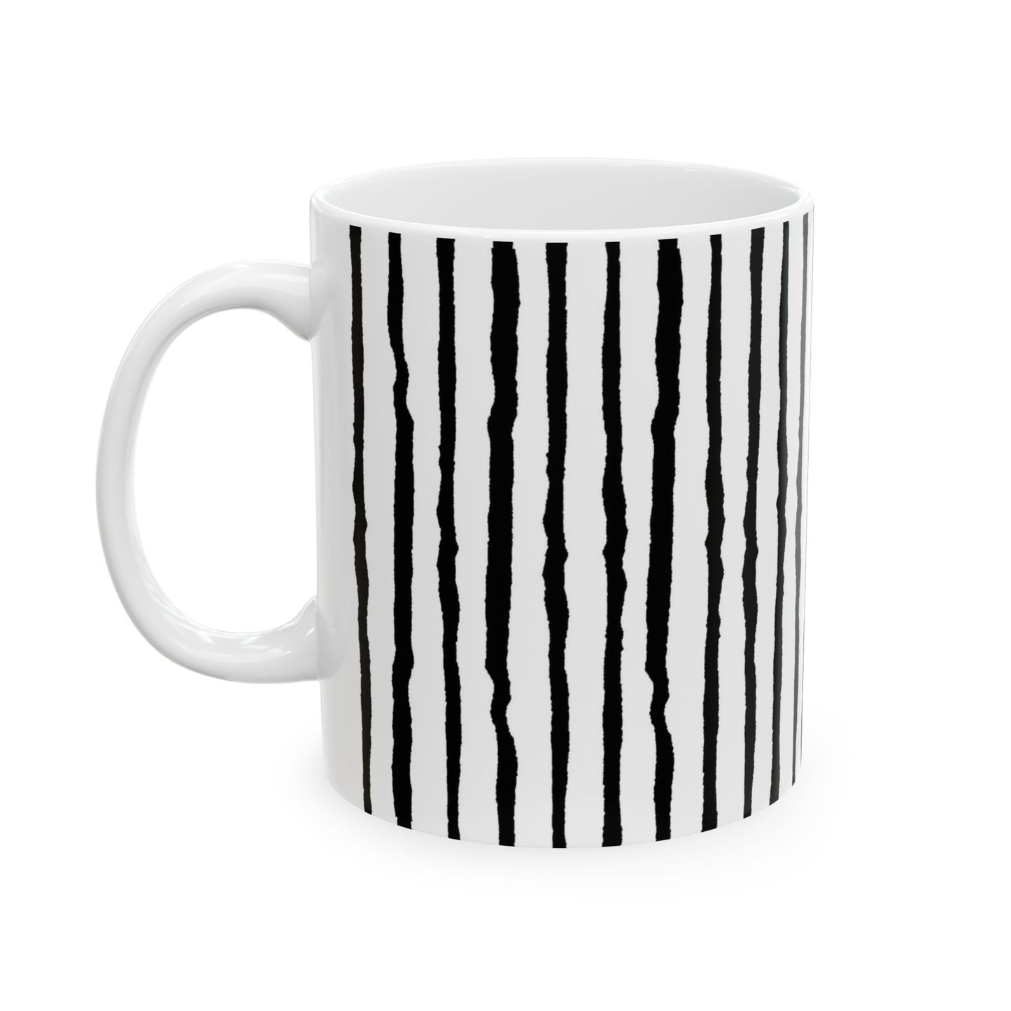 Sorta Stripe White / Black Cup