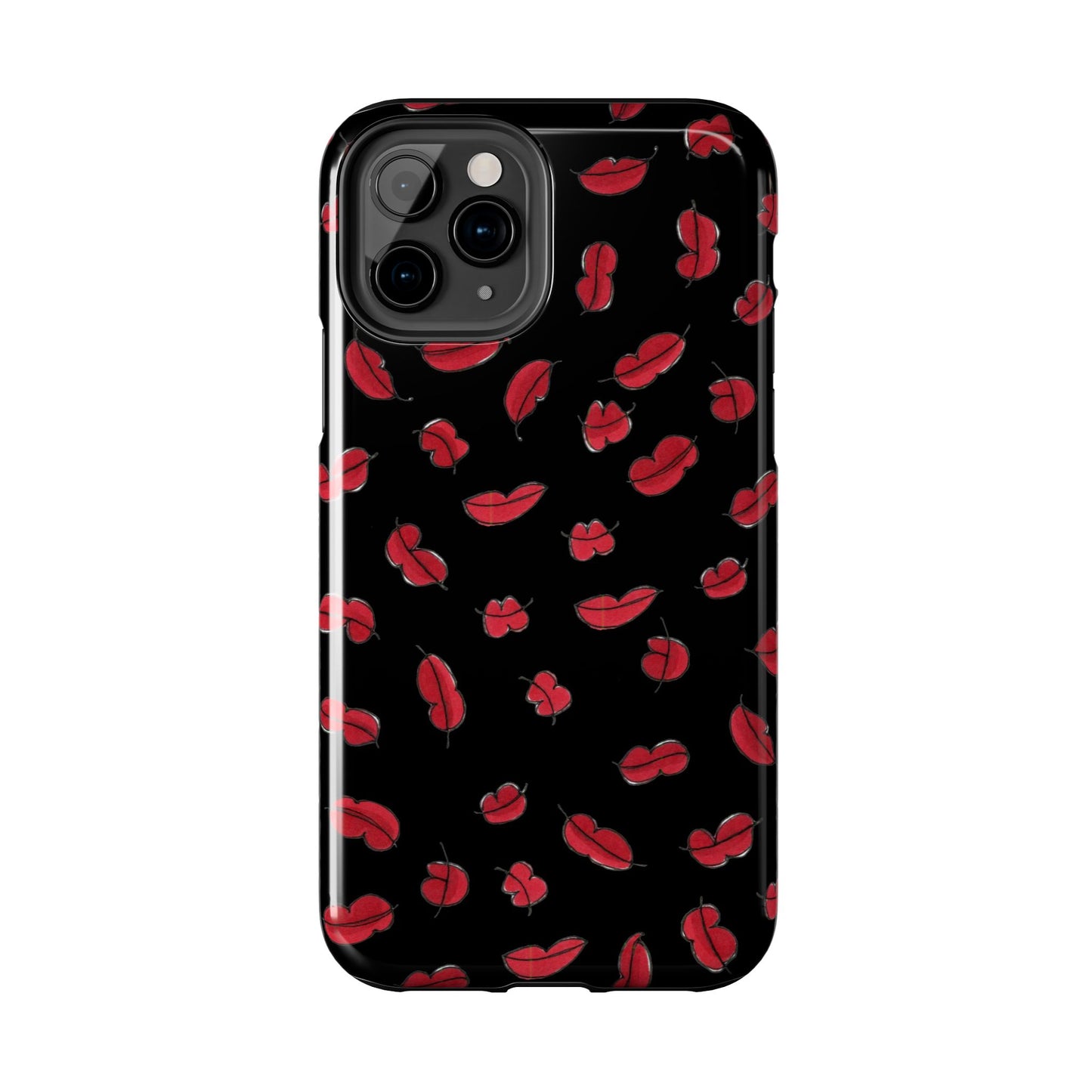 Lotsa Lips Black Phone Case
