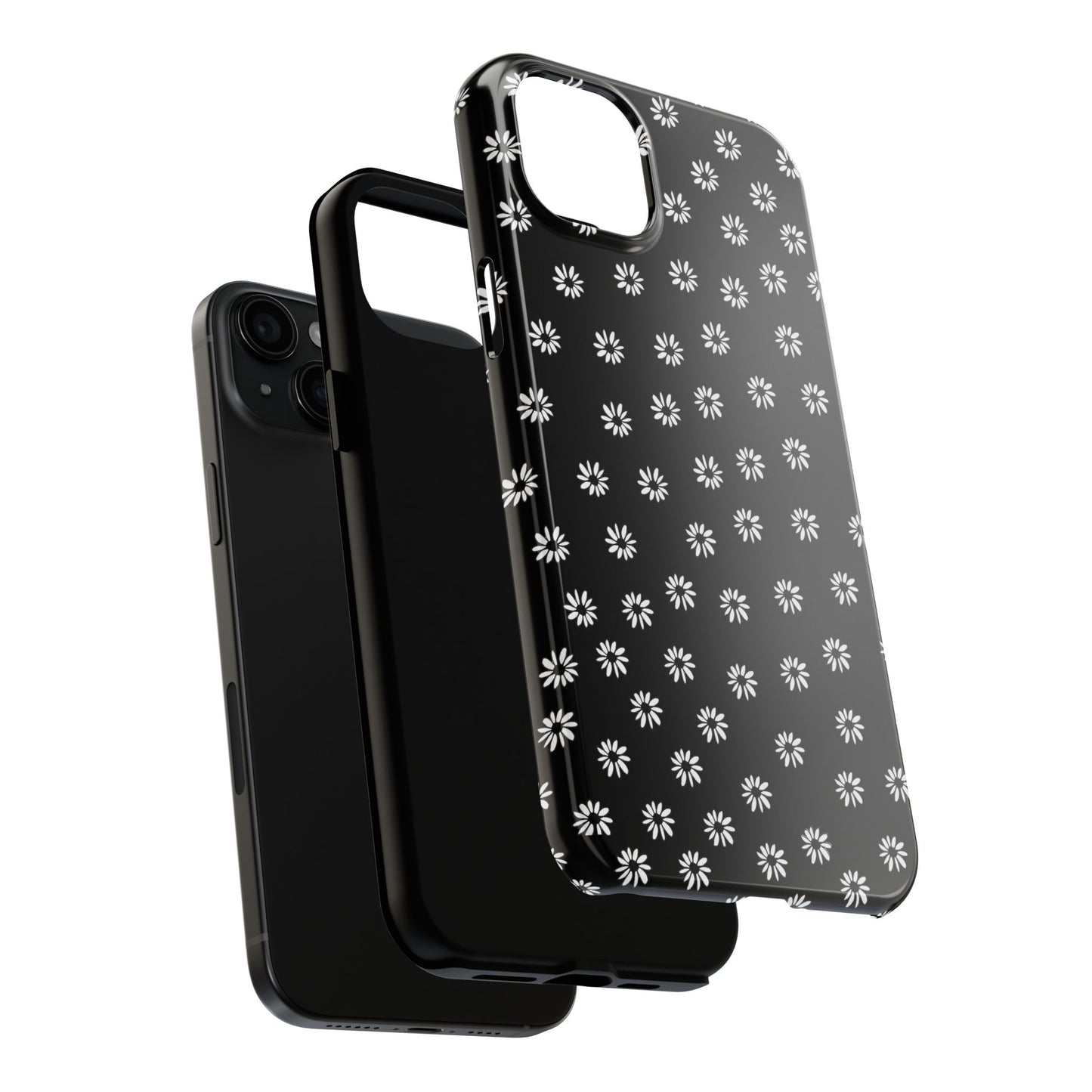 Daisy Dot Black / White Phone Case