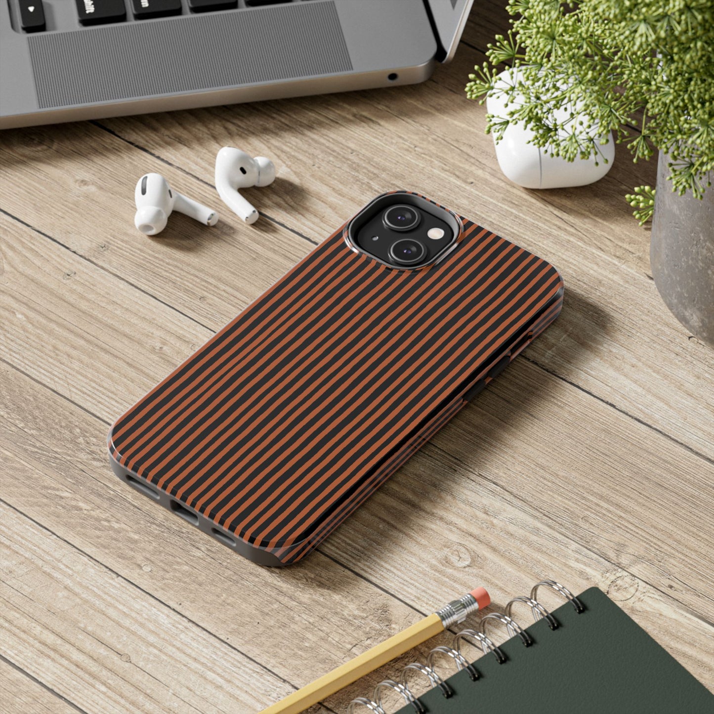 Happy Stripe Spice / Black Phone Case
